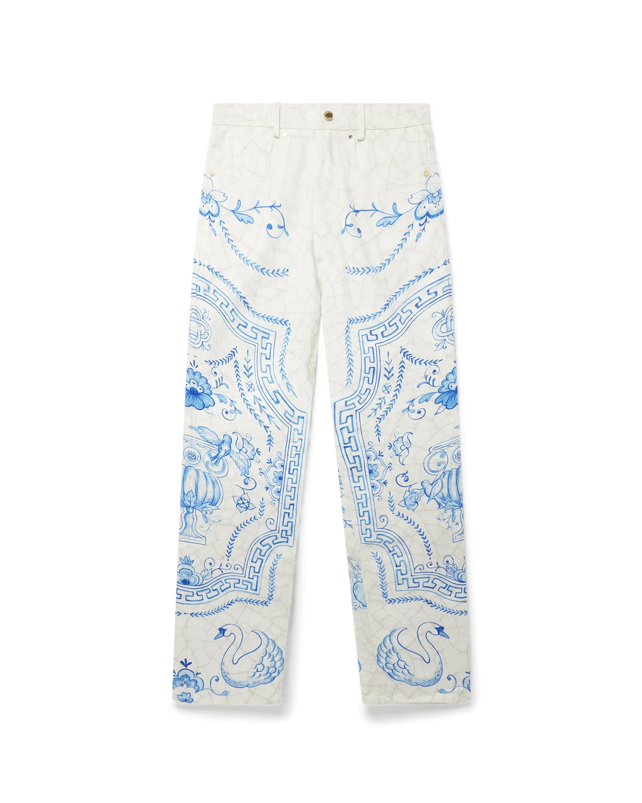 Plat A Dessert Printed Straight Leg Jeans - 1