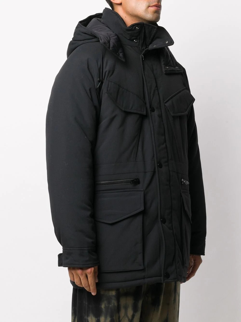 multi-pocket parka jacket - 3