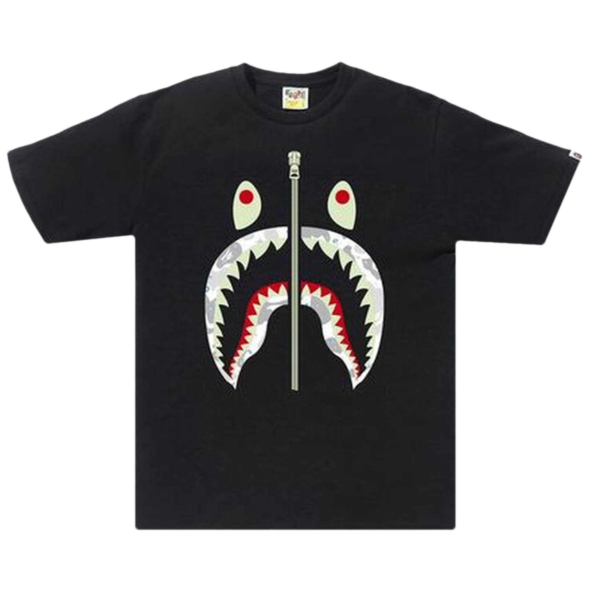 BAPE Space Camo Shark Tee 'Black' - 1