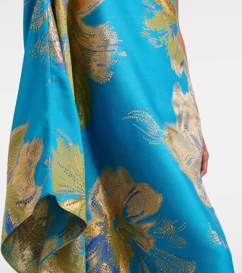 Hardison Bloom floral satin kaftan 5