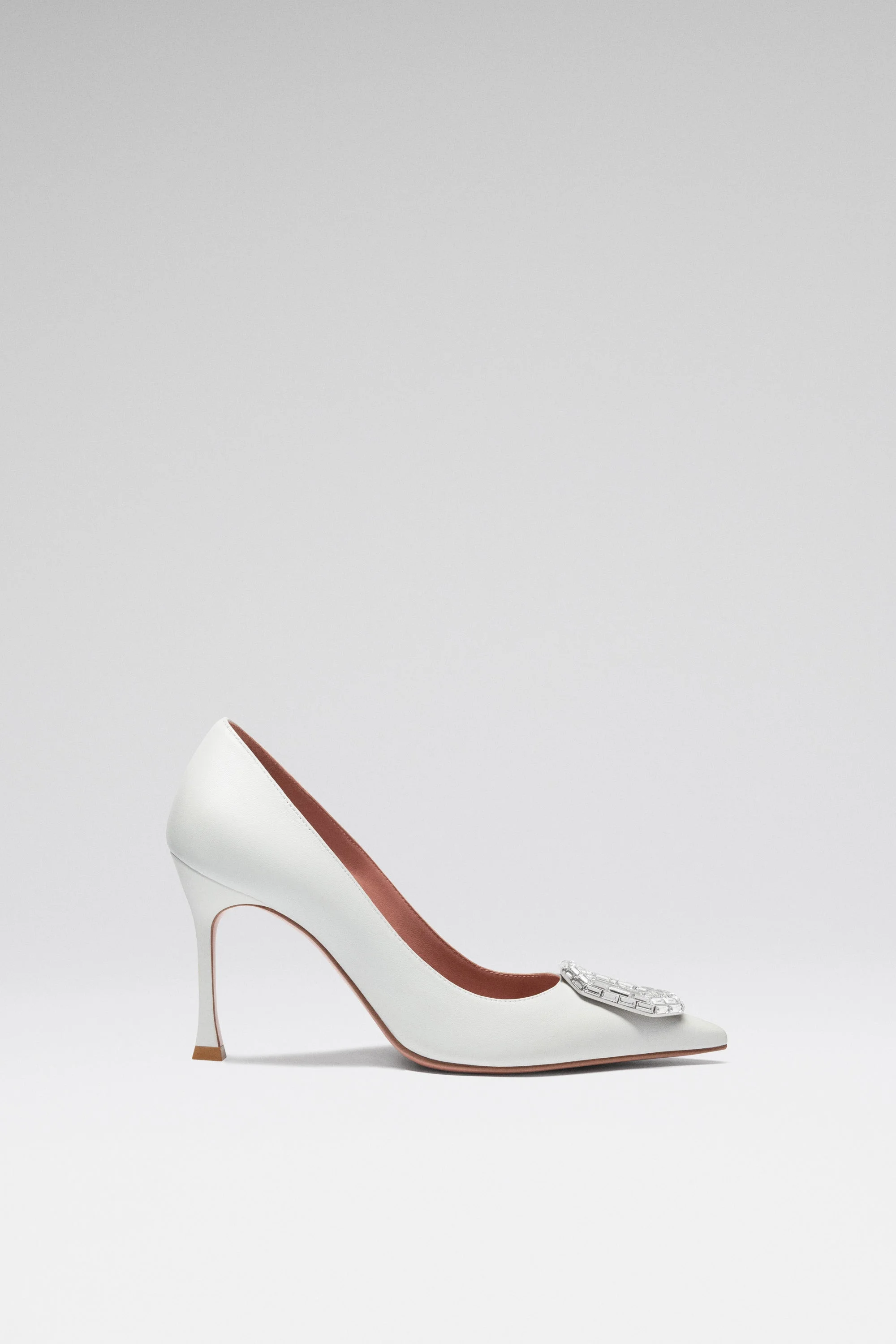 CAMELIA PUMP 90 WHITE NAPPA - 1