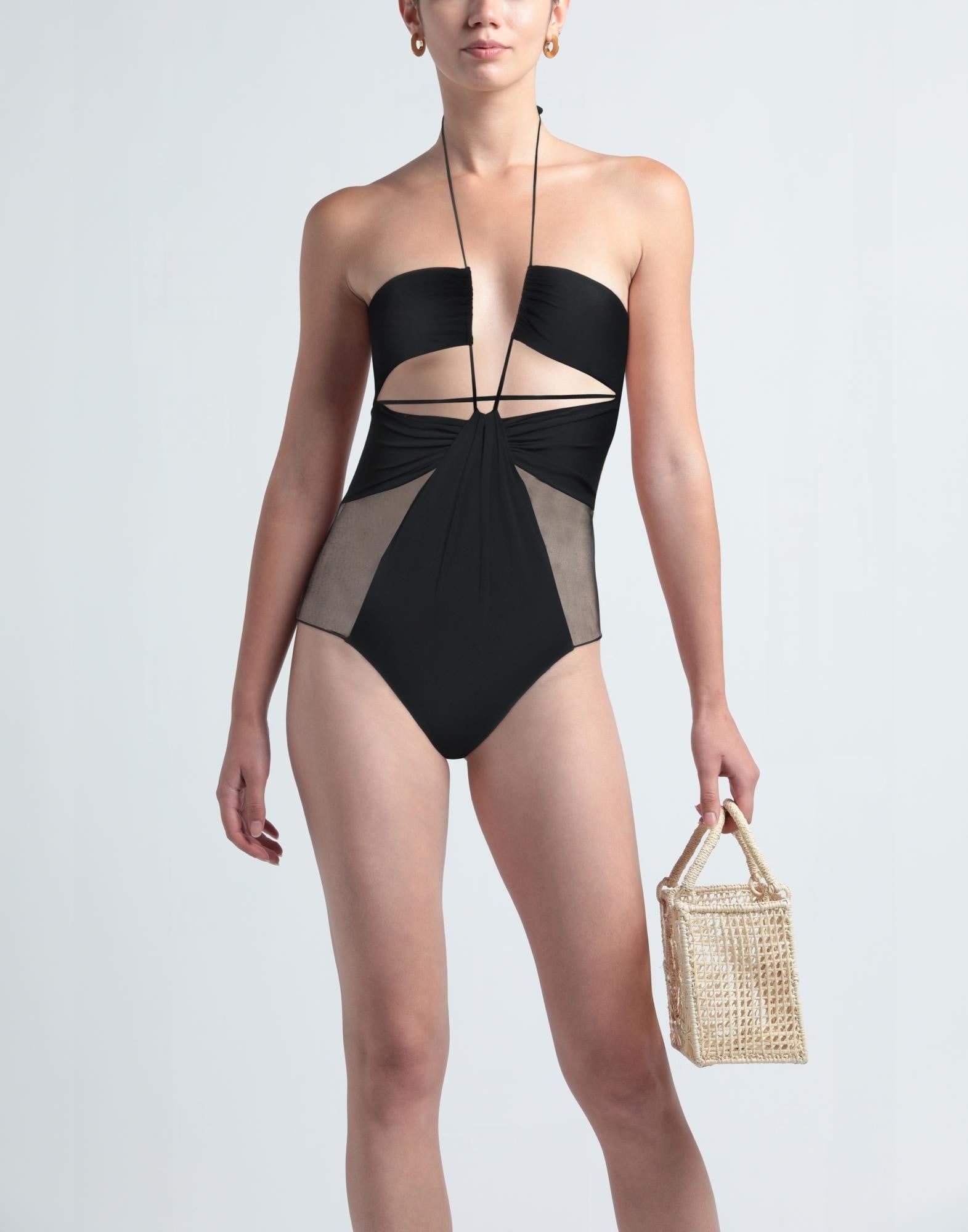 Black Women's One-piece Swimsuits - 2