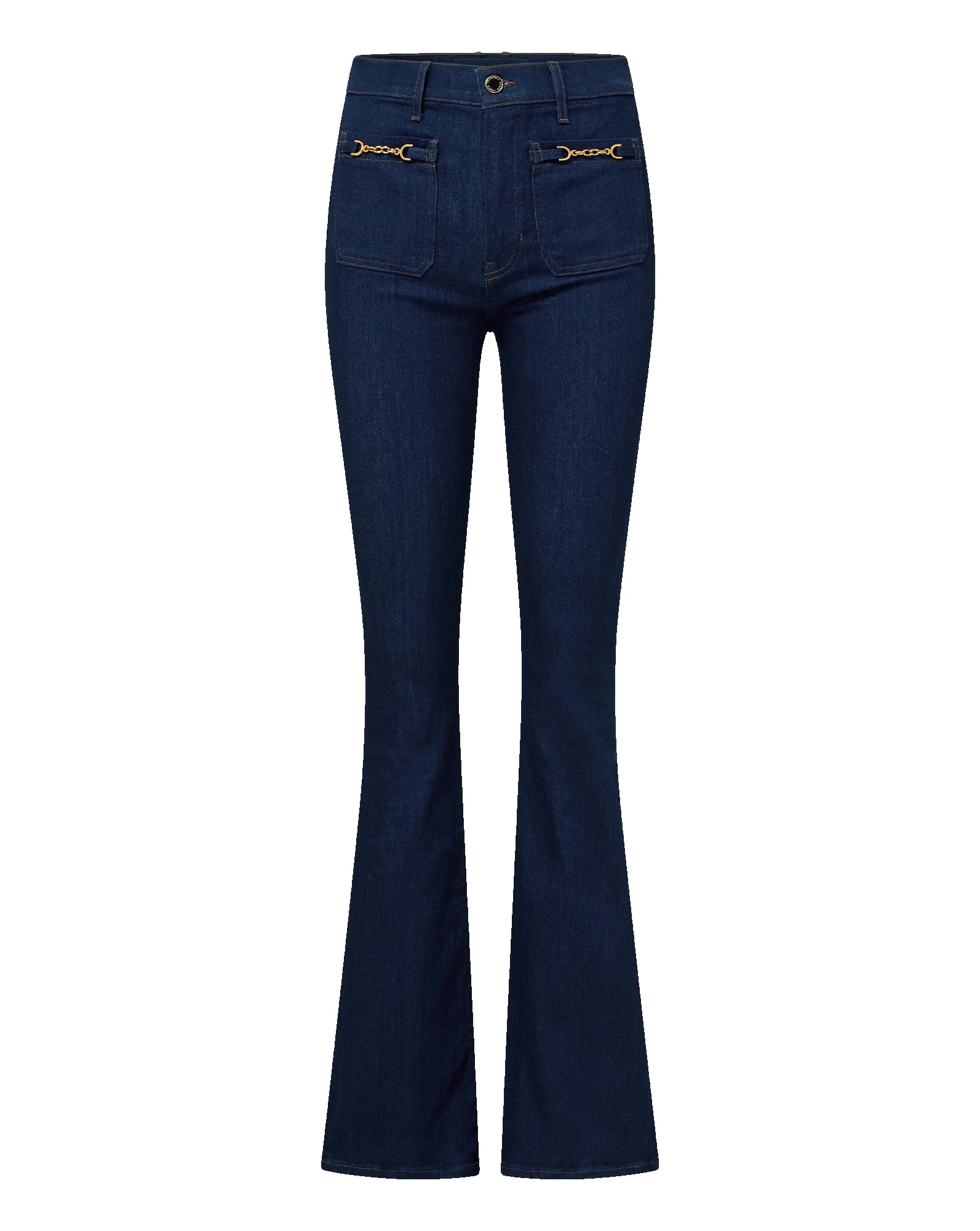 BEVERLY CHAIN-POCKET SKINNY-FLARE JEAN - 1