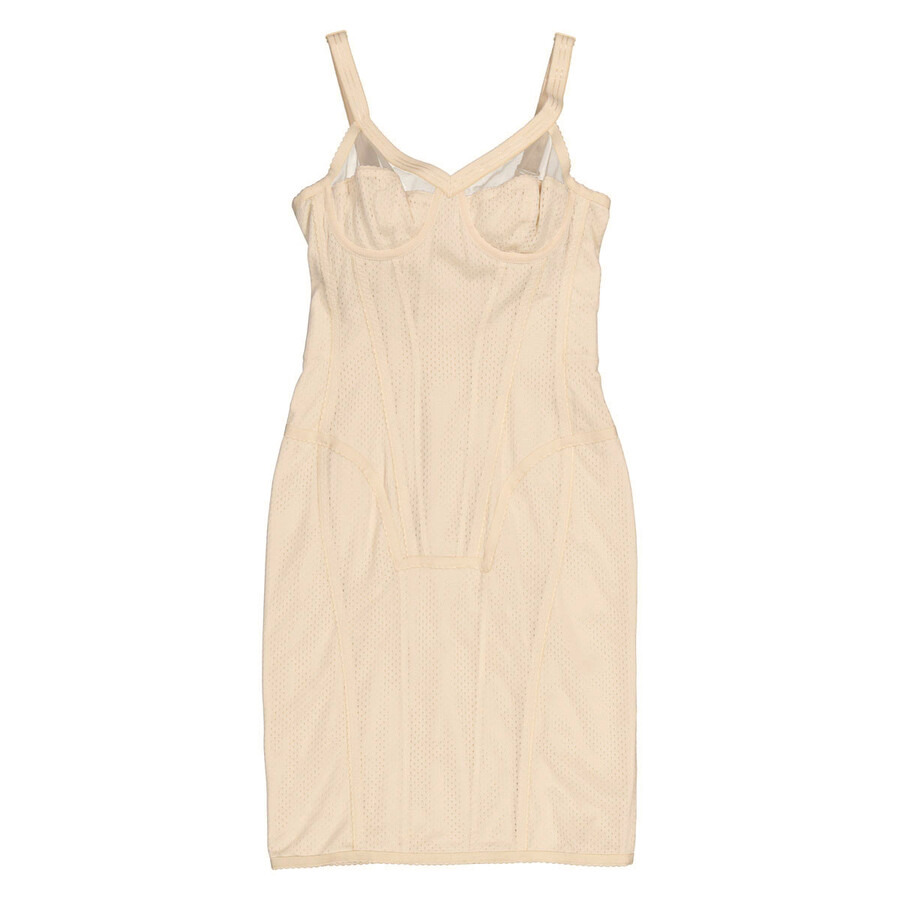 Burberry Pale Biscuit Nova Mesh And Stretch Jersey Corset Dress - 2