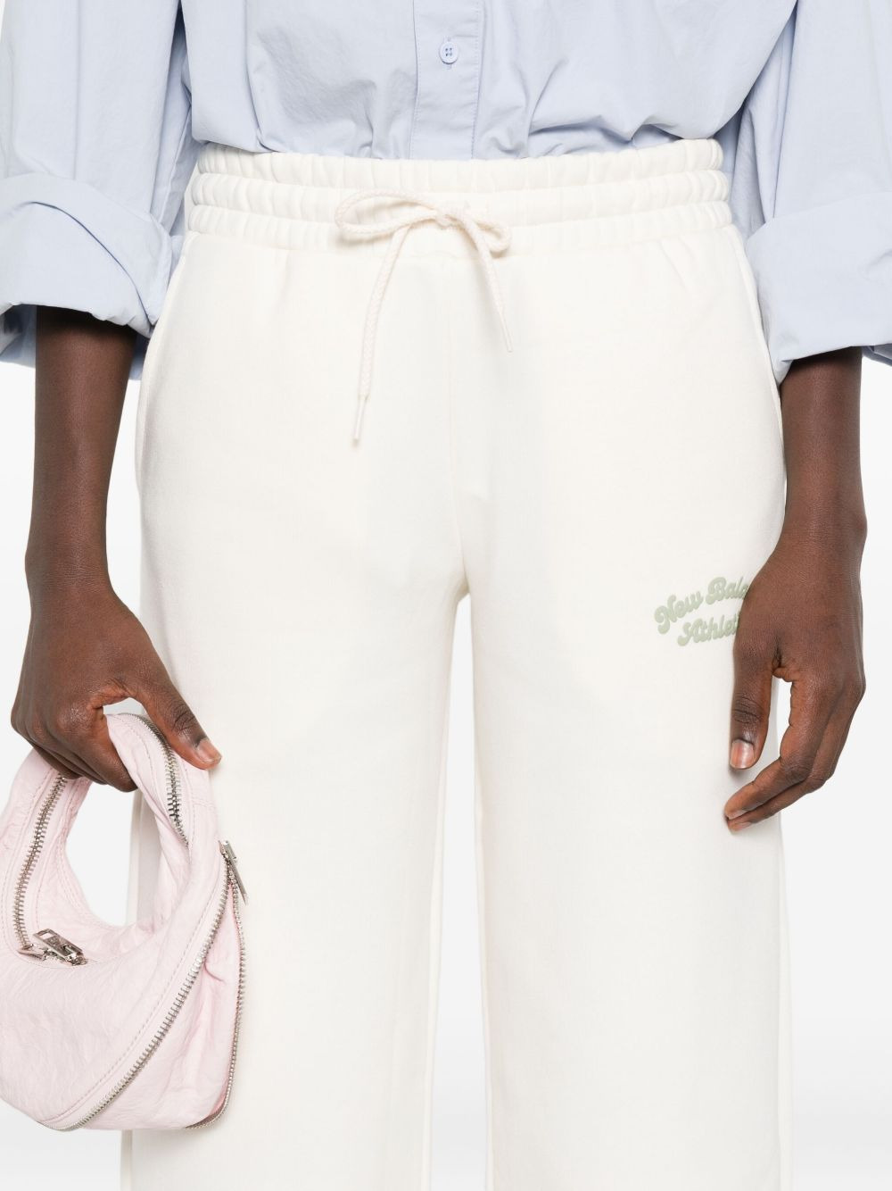 embroidered cotton sweatpants - 5