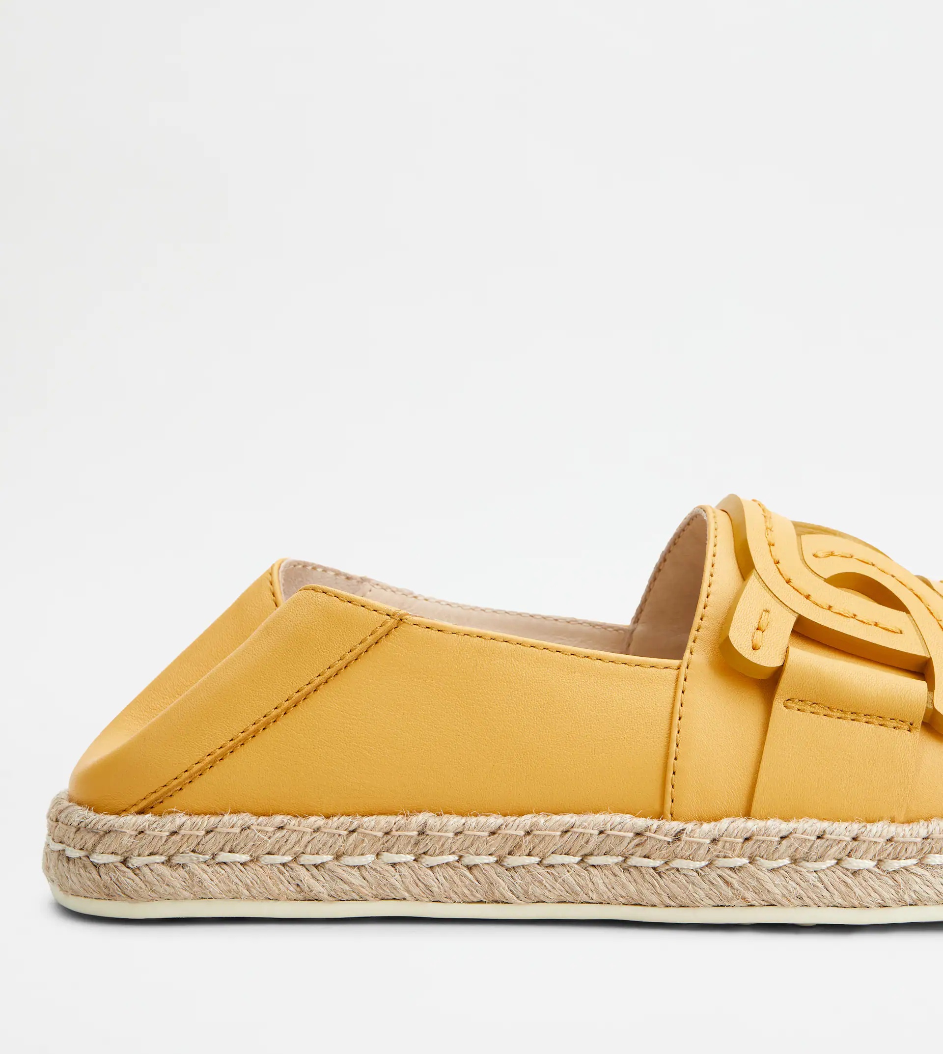 SLIP-ONS IN LEATHER - YELLOW - 6