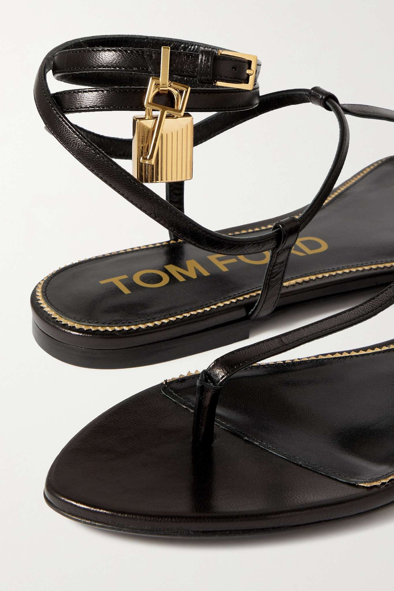 Padlock leather sandals 4