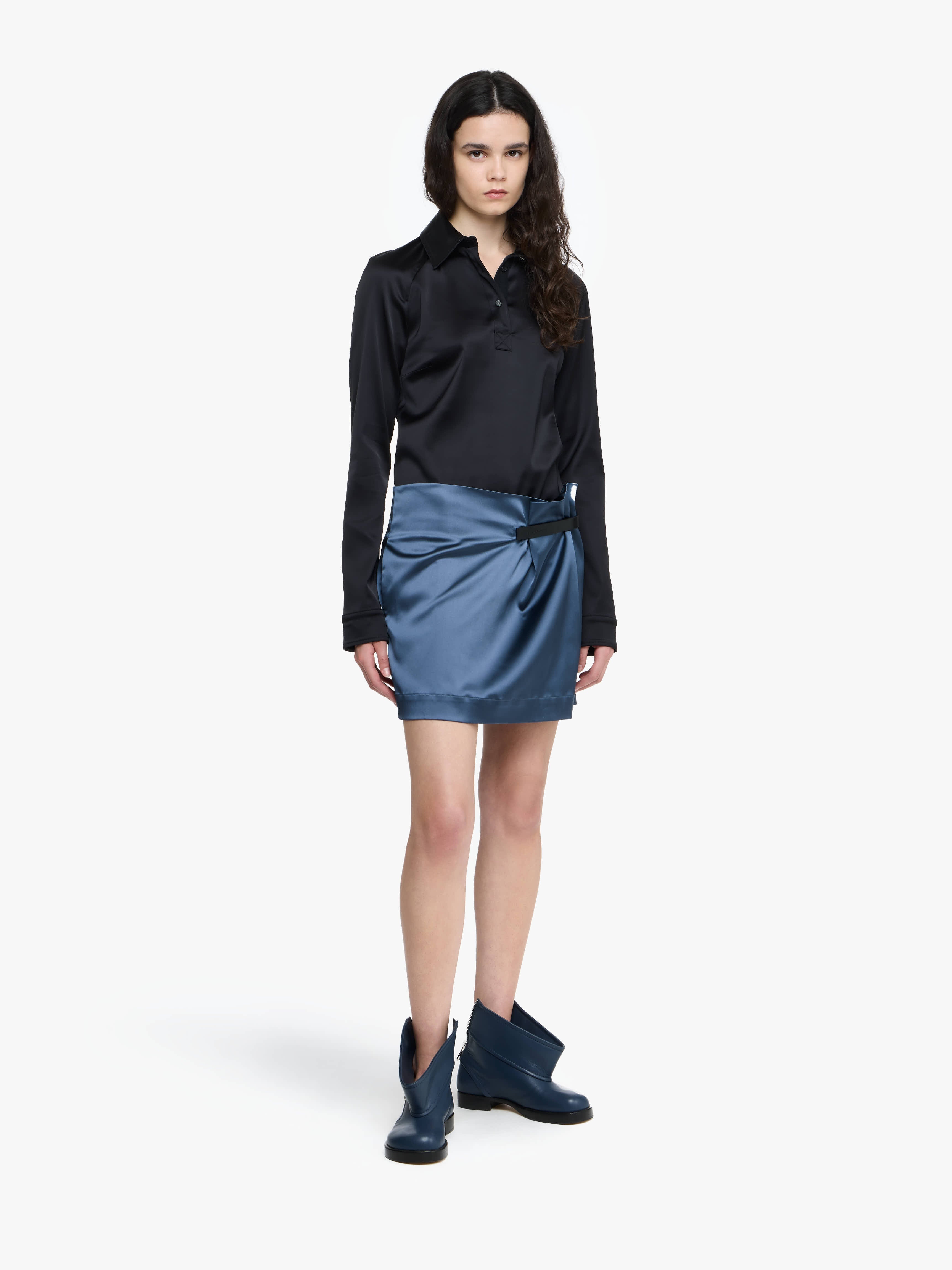 LONG SLEEVE POLO TOP - 2