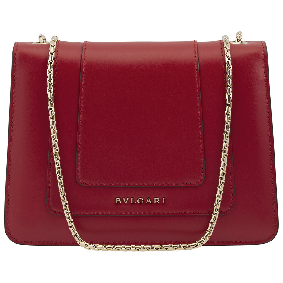 Bvlgari Serpenti Forever Leather Crossbody Bag- Red - 7