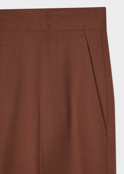 Paul Smith Women's Brown Wool Wide-Leg Trousers outlook