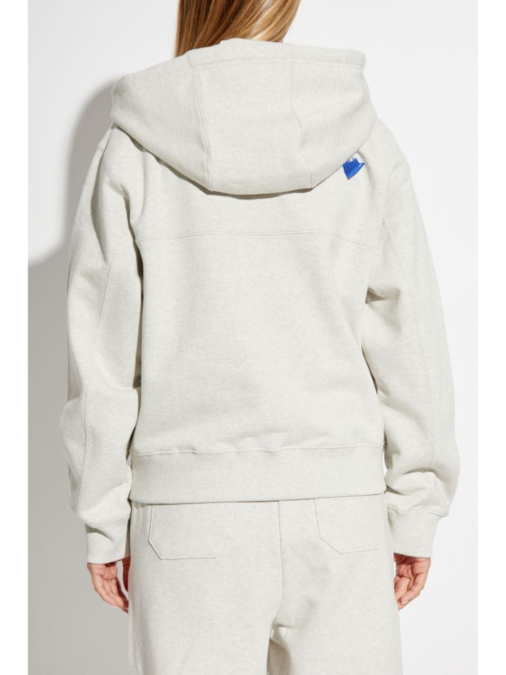 logo-patch cotton hoodie - 4