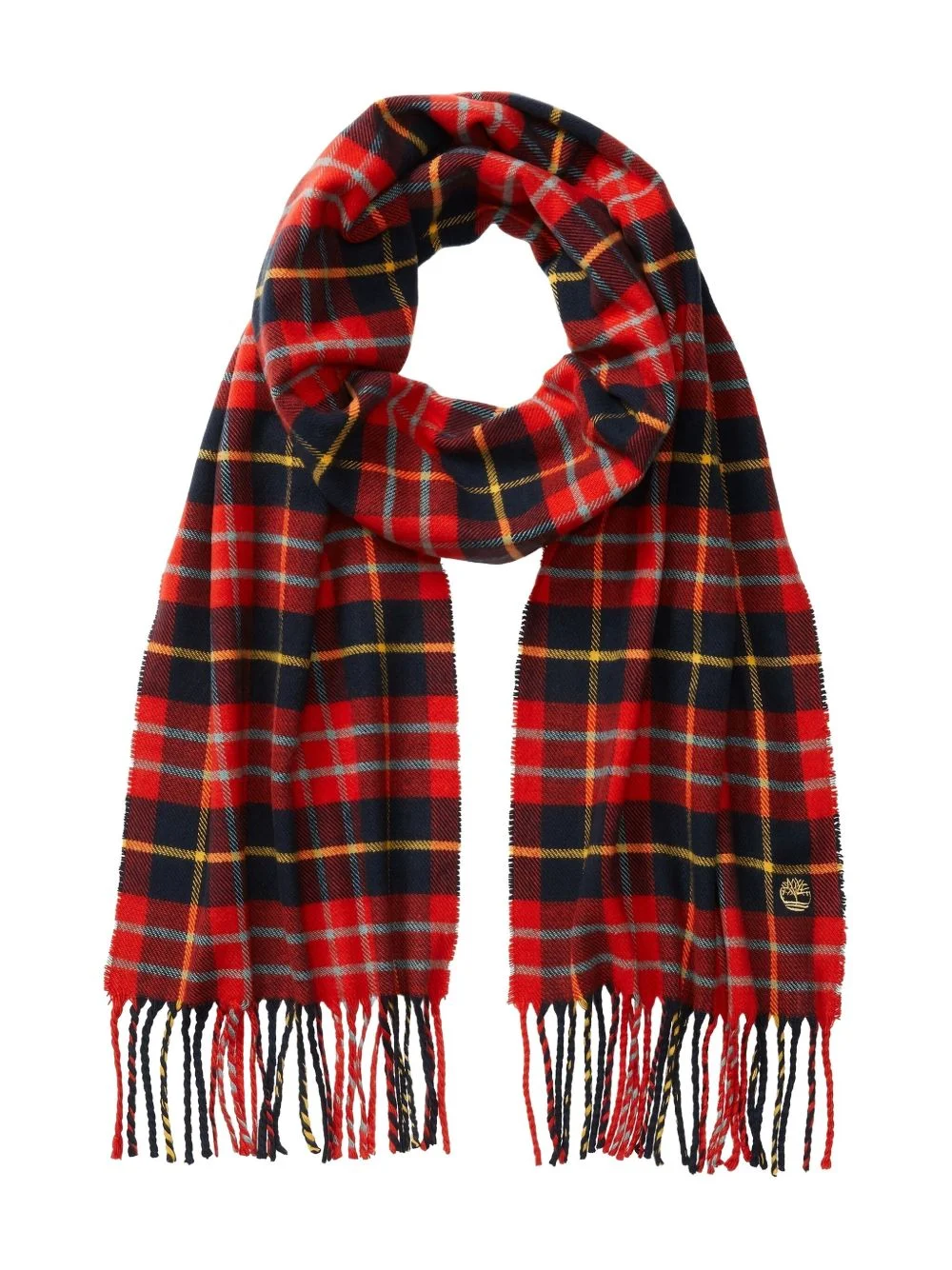 plaid woven scarf - 1