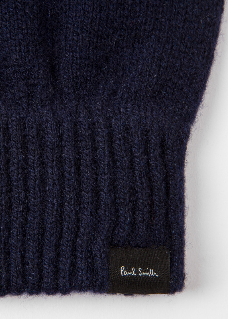 Paul Smith Dark Navy Cashmere-Blend Gloves outlook