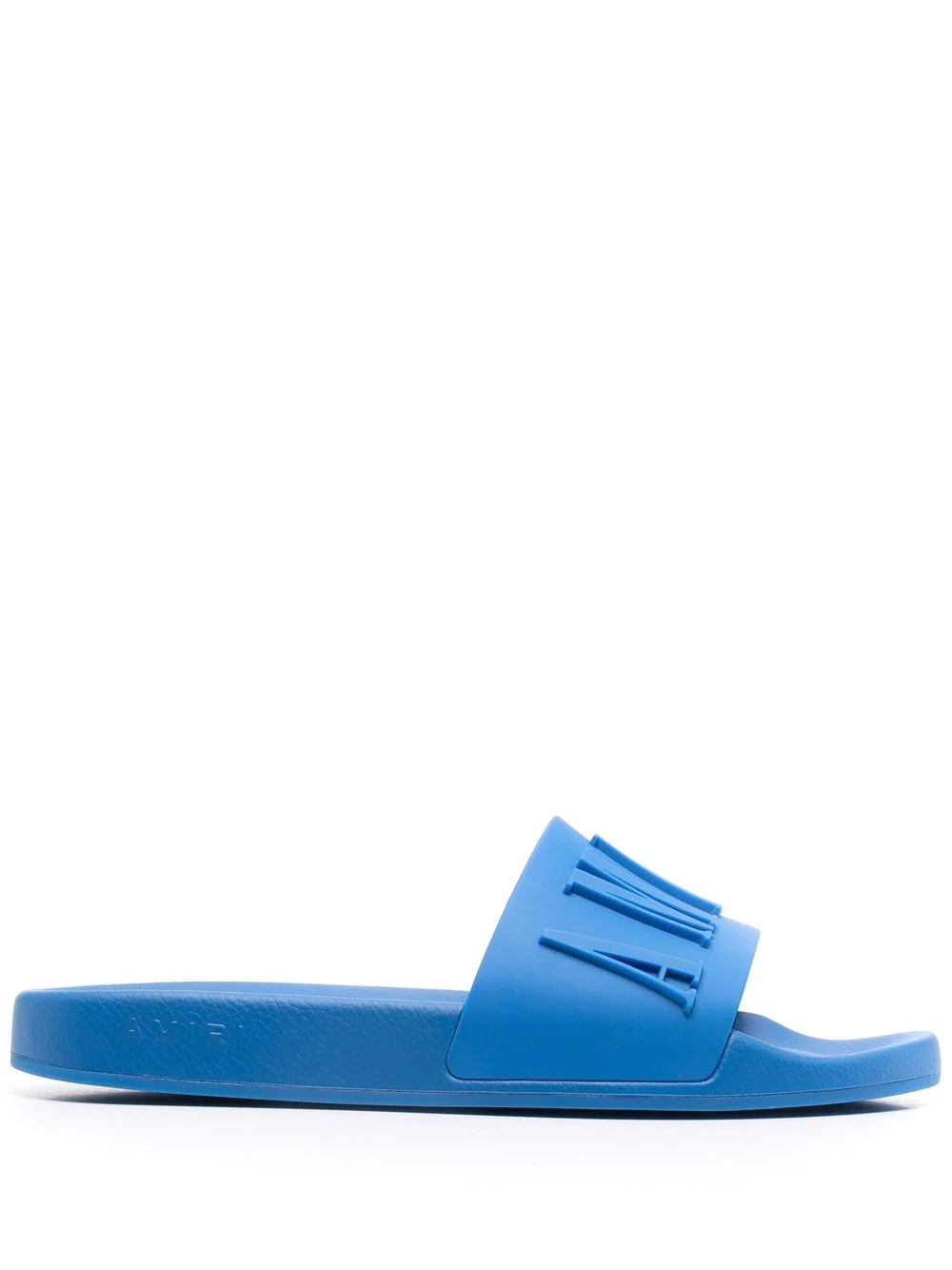 logo-embossed open-toe slides - 1