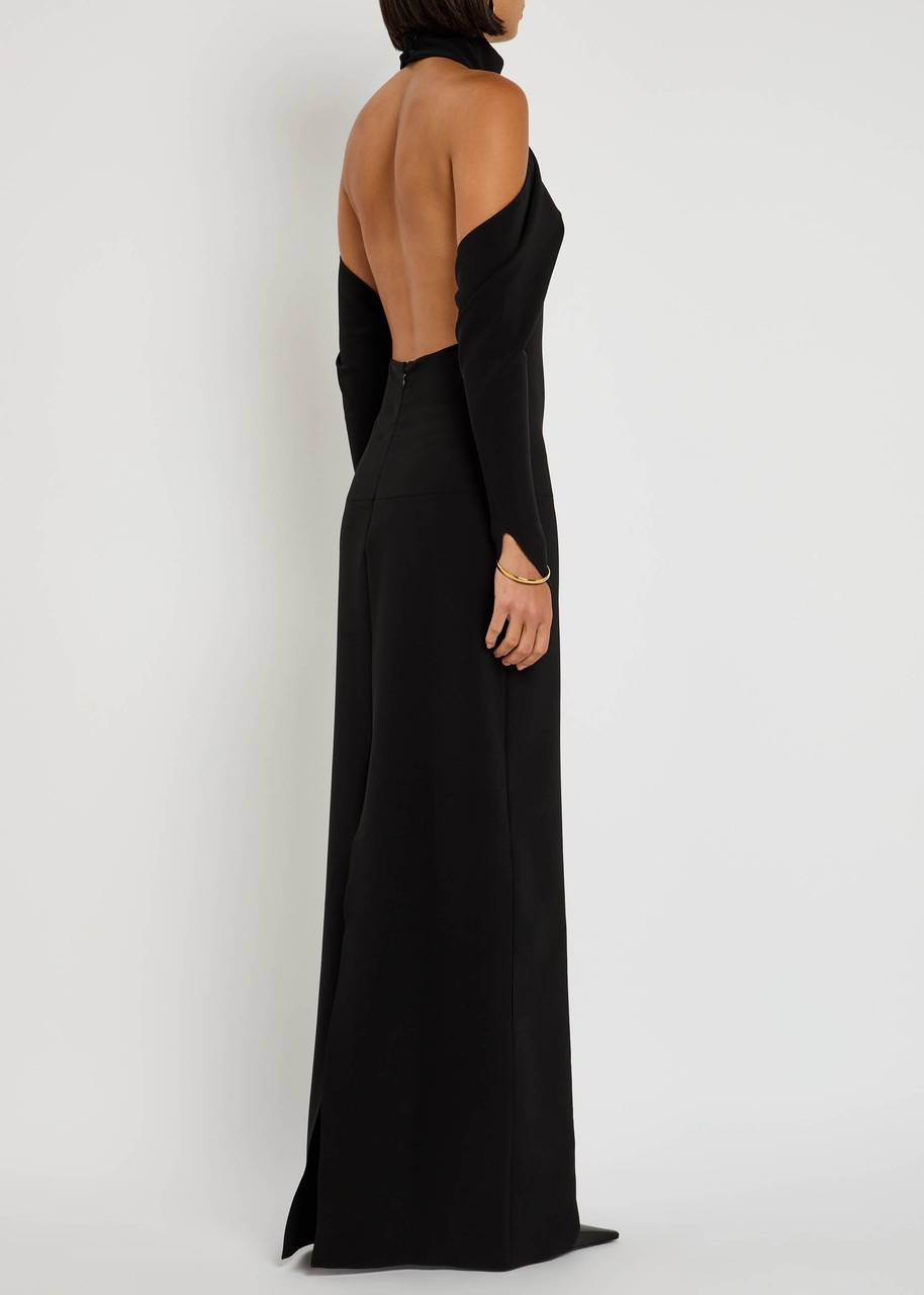 Courrèges Circle Mockneck Crepe Gown - 3