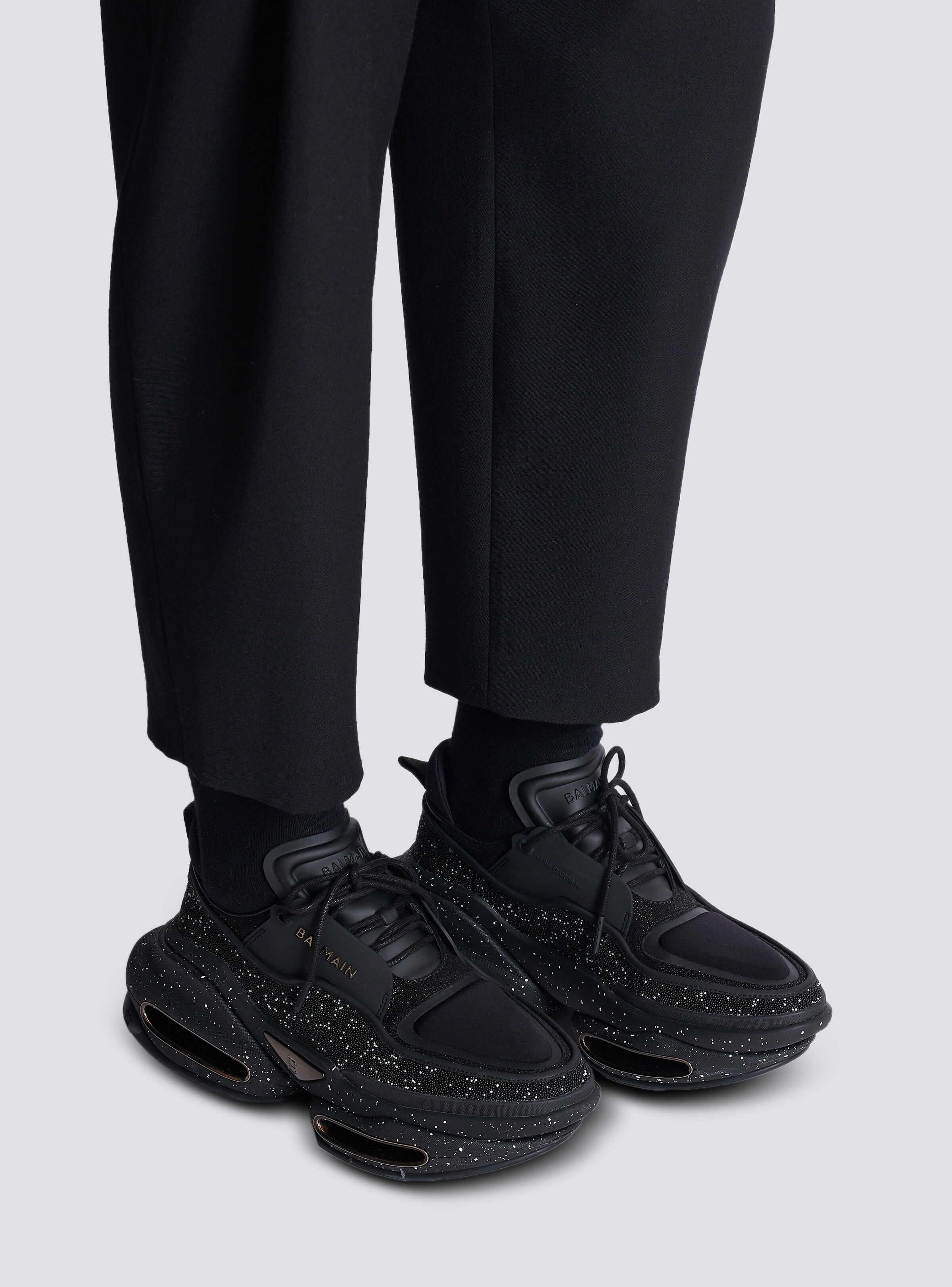 B-Bold low-top leather trainers with micro beads - 7