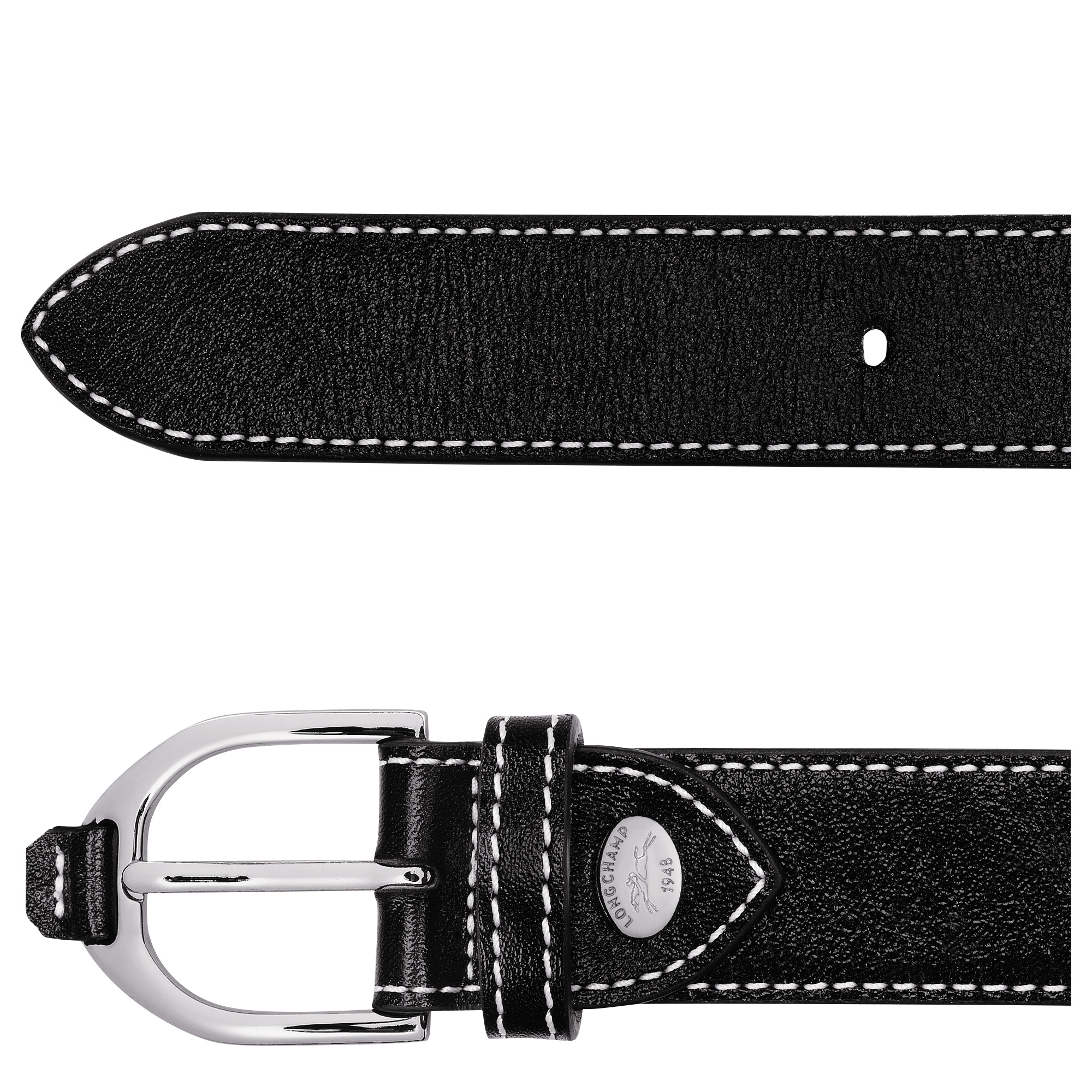 Longchamp 3D Ladies' belt Black - Leather - 3