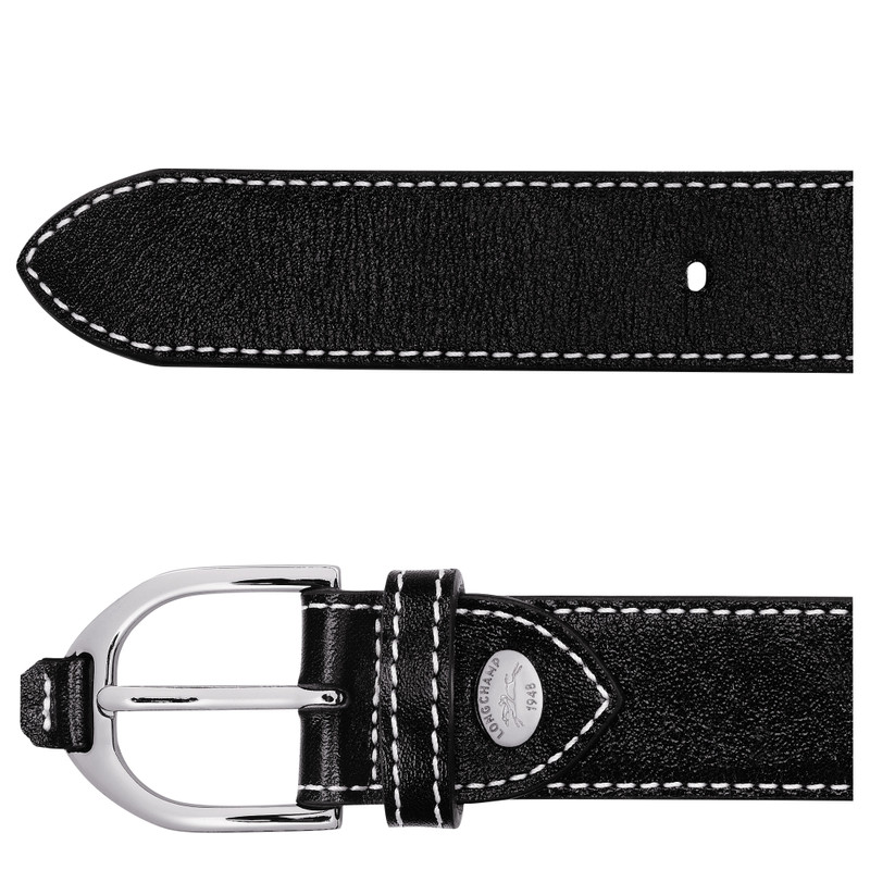 Longchamp 3D Ladies' belt Black - Leather 3