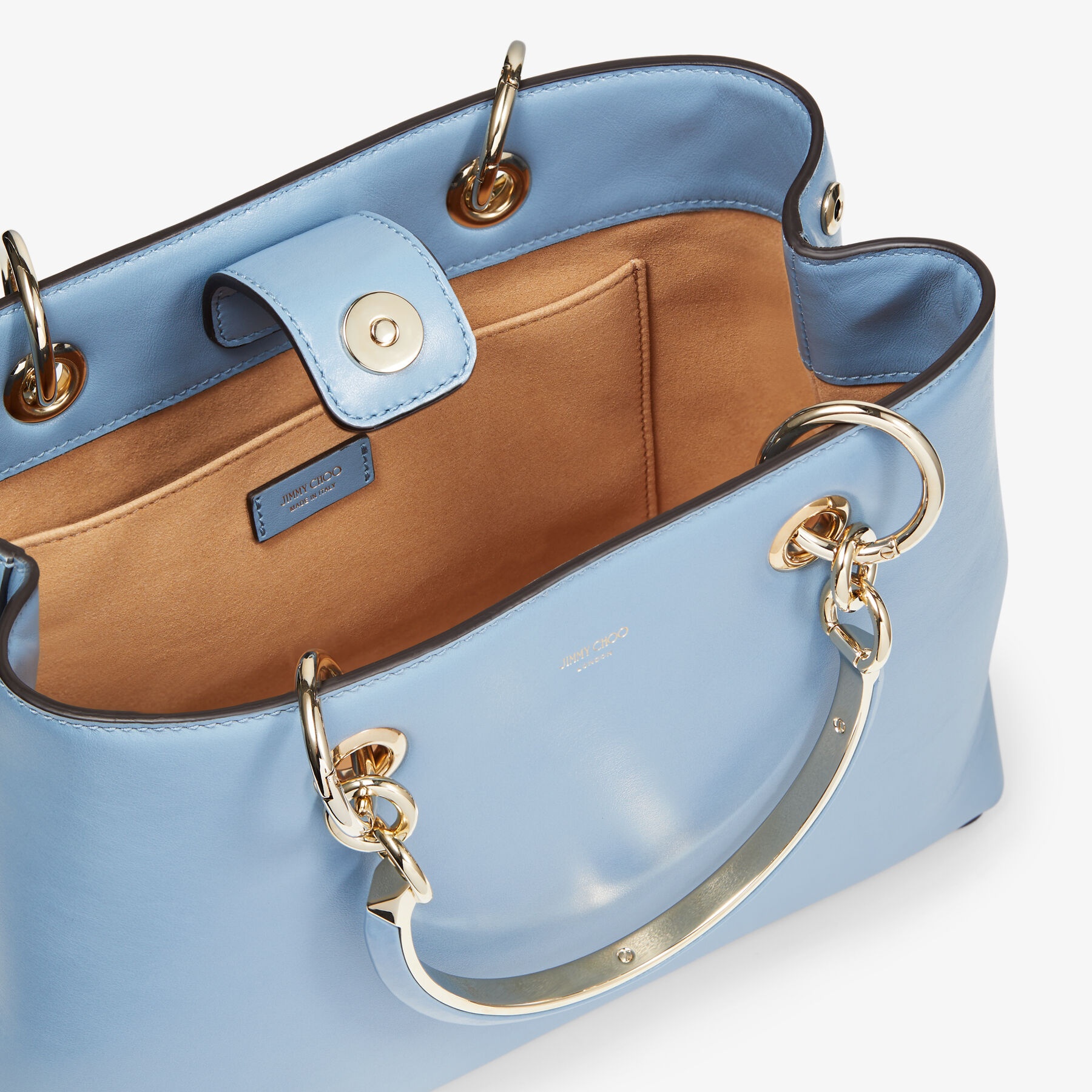 Bon Bon Tote S
Smoky Blue Soft Shiny Calf Leather Tote Bag - 4