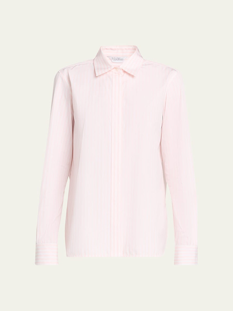 Striped Cotton Button-Down Shirt 1