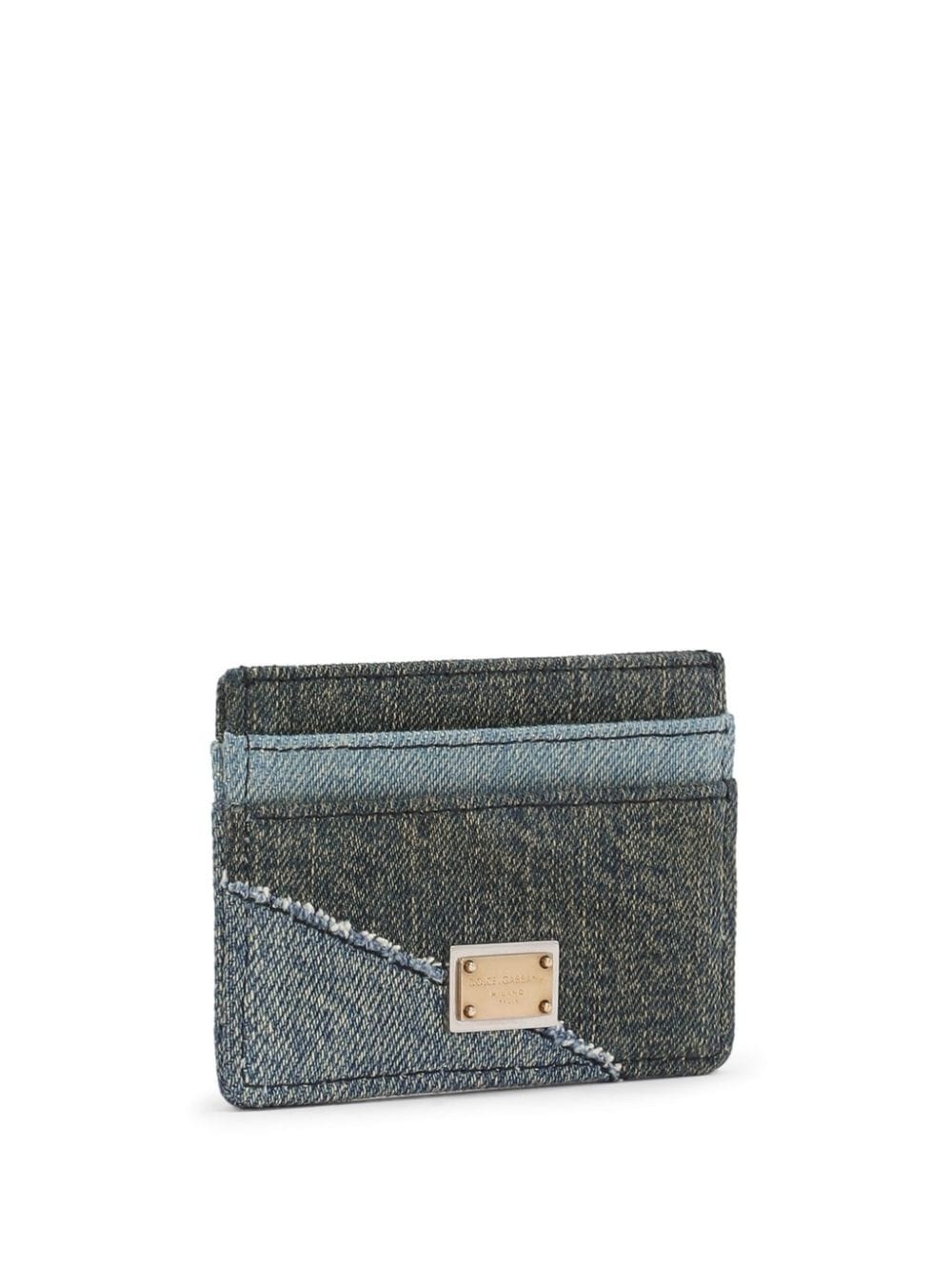 logo-plaque patchwork card holder - 3