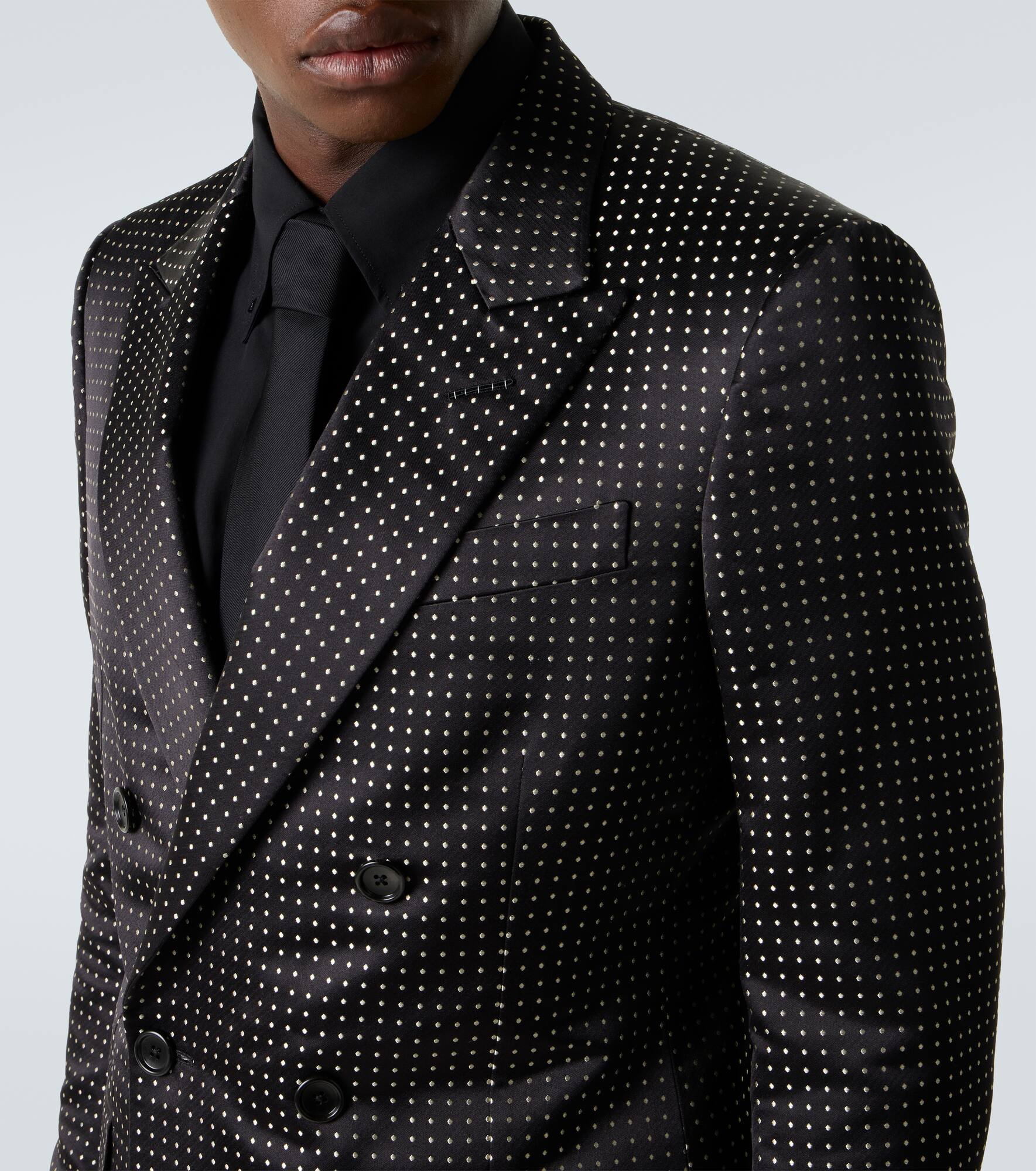 Polka-dot silk suit jacket - 6