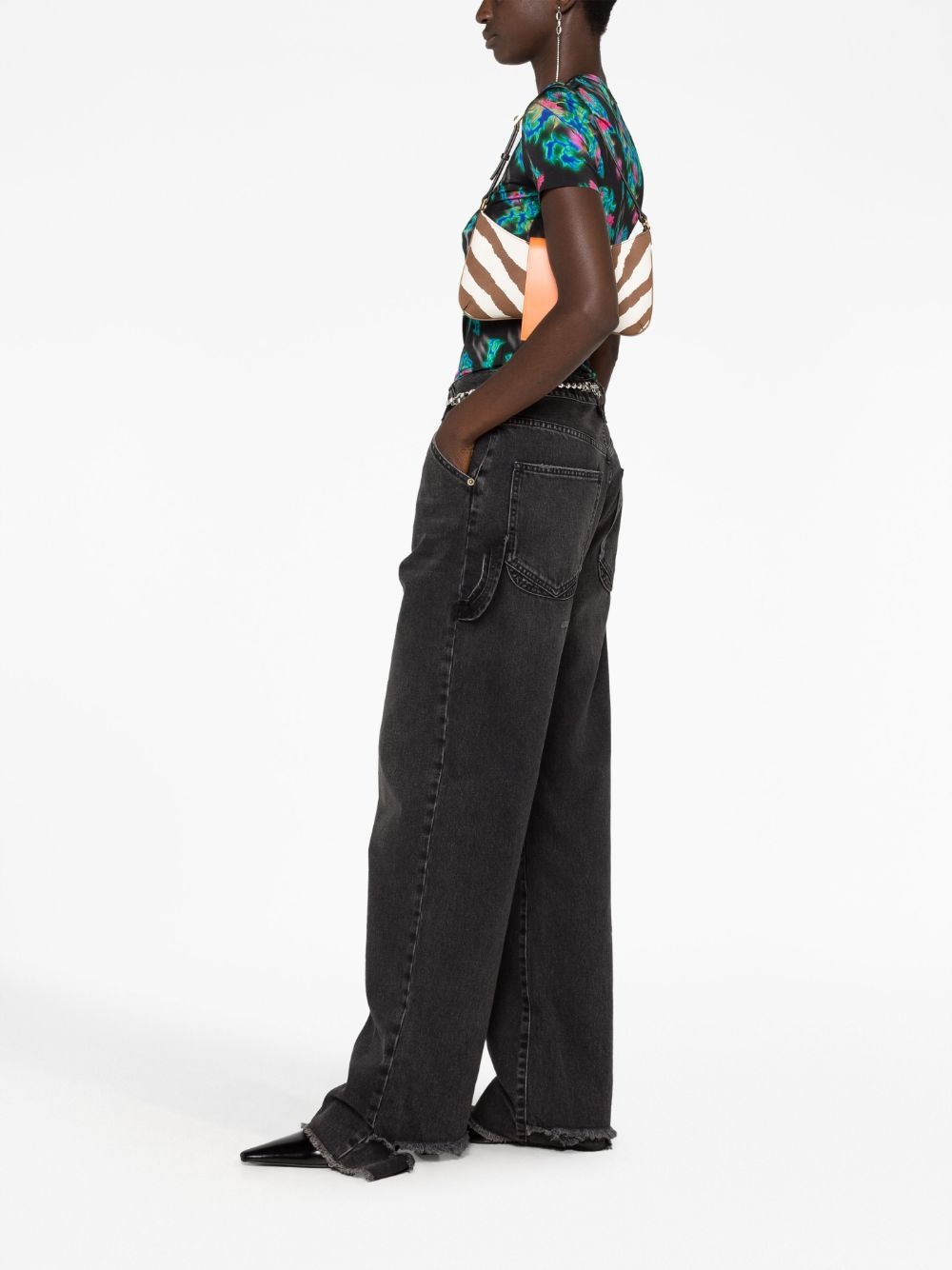 wide-leg carpenter jeans - 6