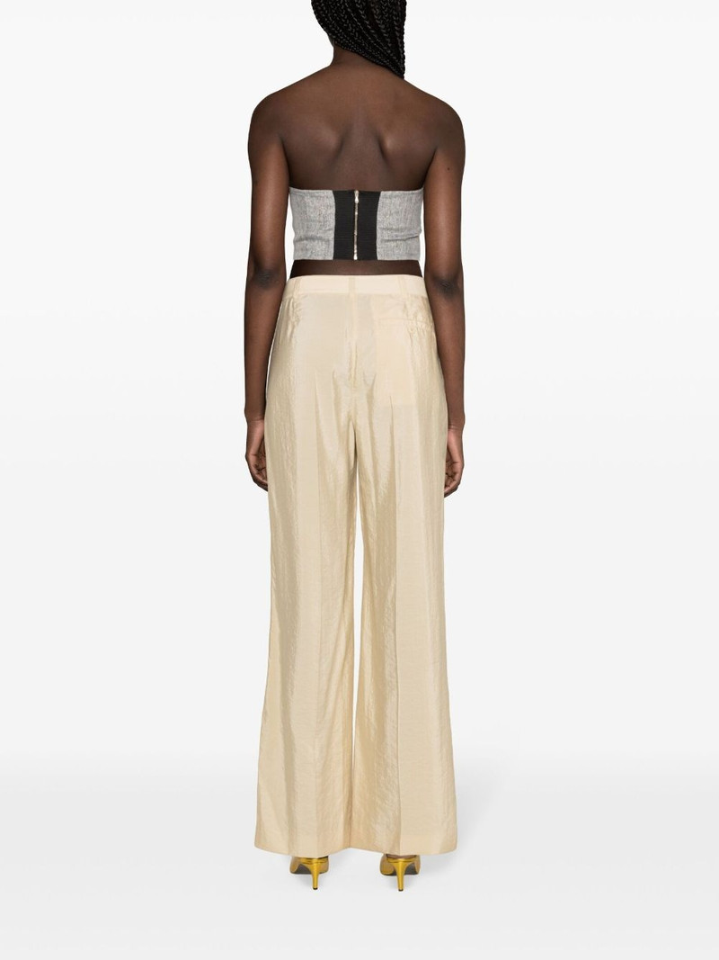chevron-knit lurex strapless top 4