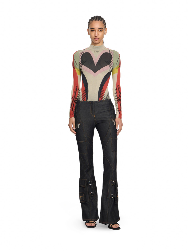 Off-White Den Pkt Belt Flare Pants outlook