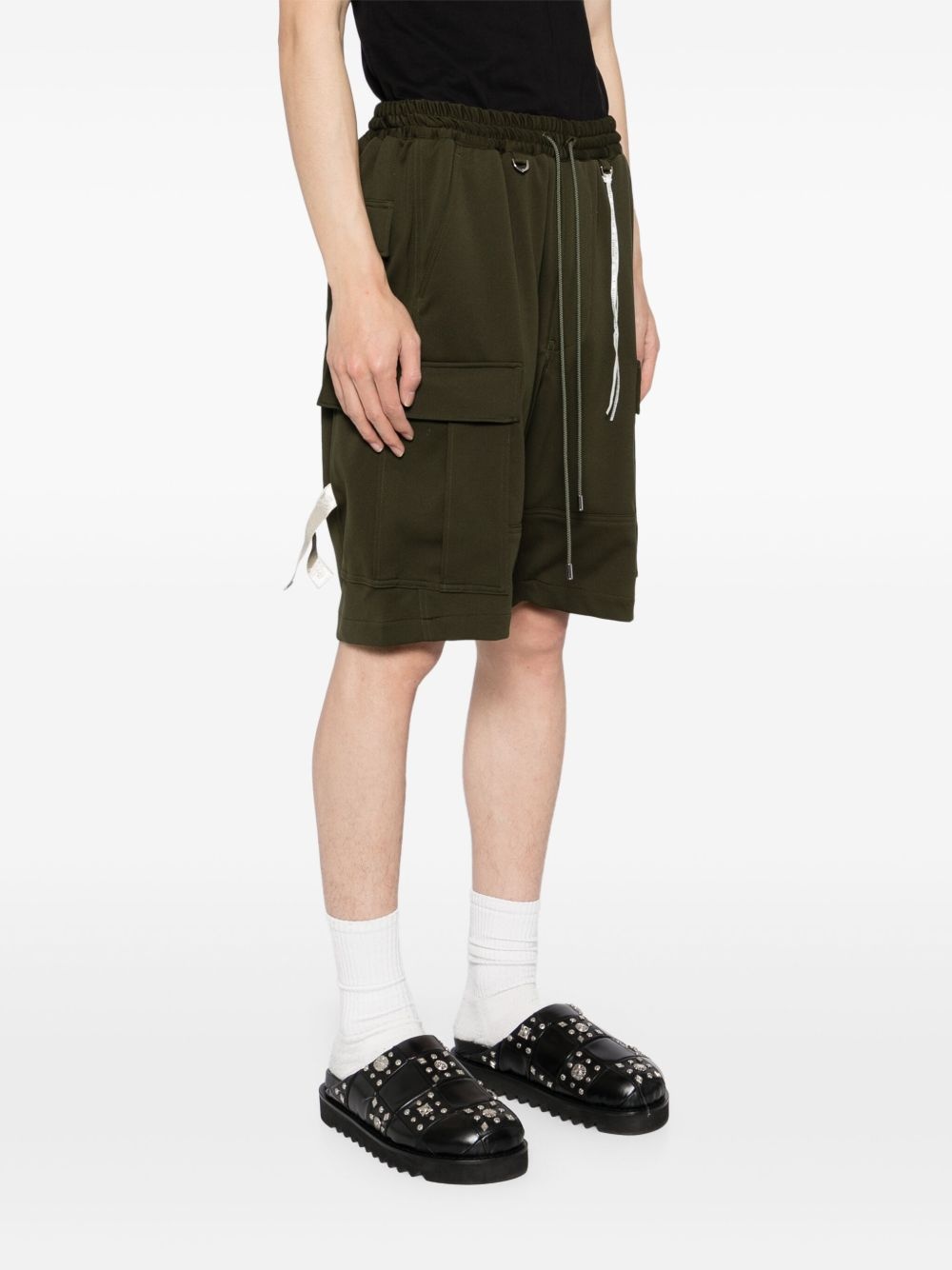 drawstring cargo shorts - 3