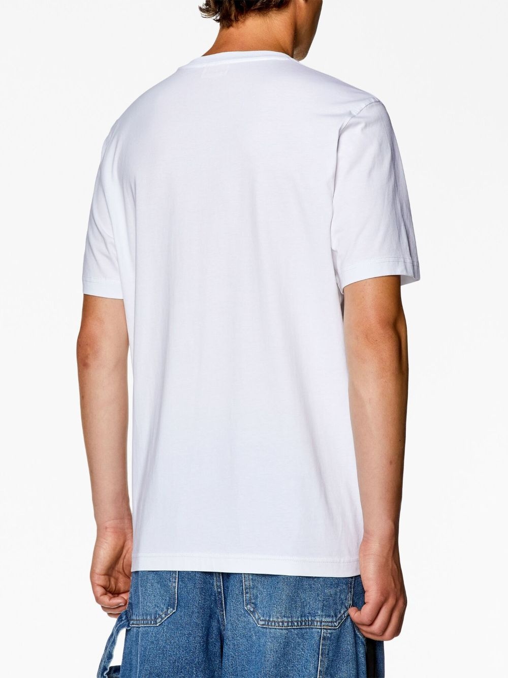 logo-patch cotton T-shirt - 4