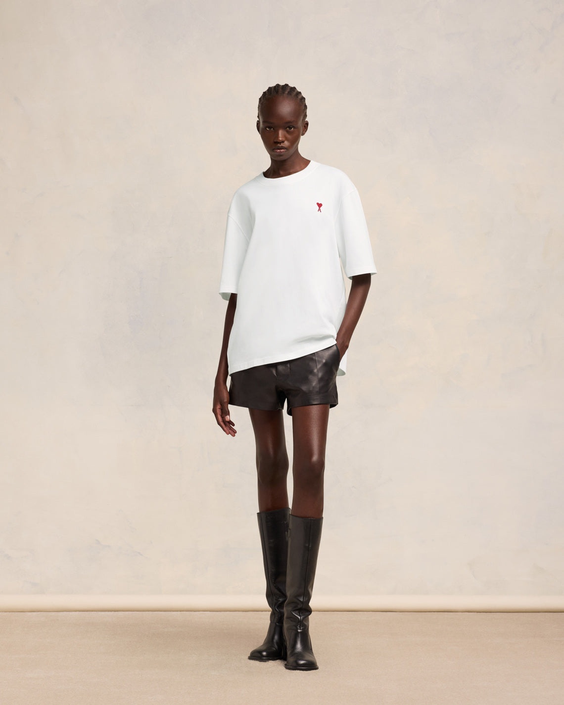 AMI Paris AMI DE COEUR BOXY FIT T-SHIRT | REVERSIBLE