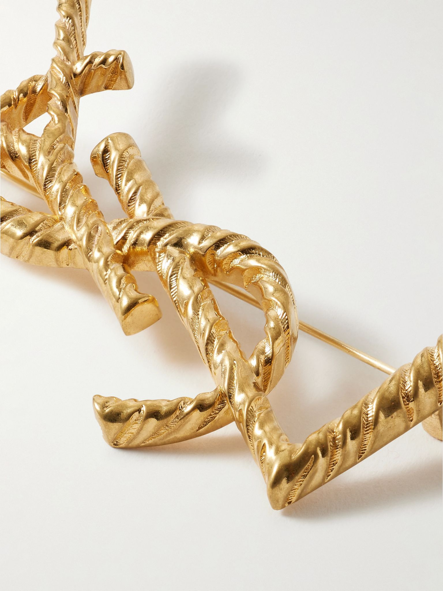 Gold-tone brooch Gold - 4