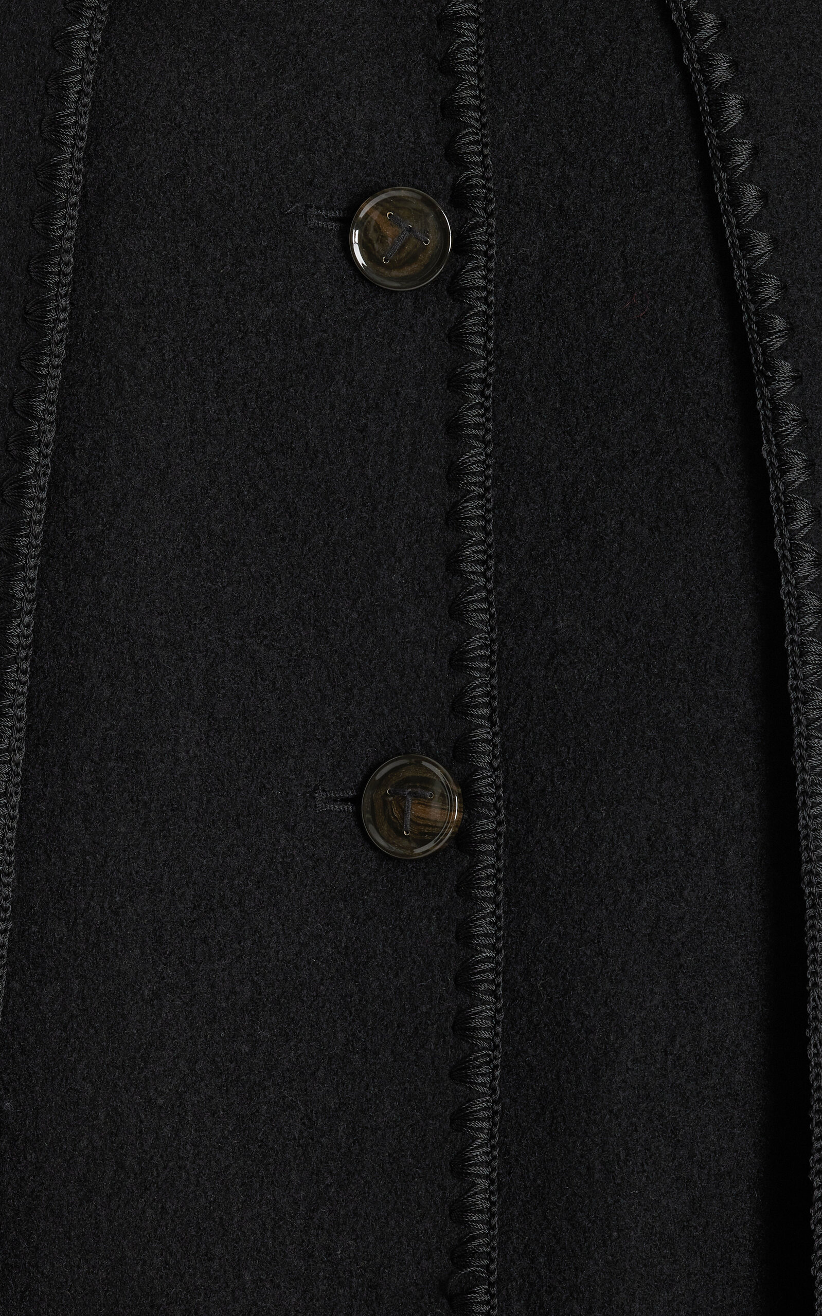 Embriodered Wool-Blend Scarf Jacket black - 6