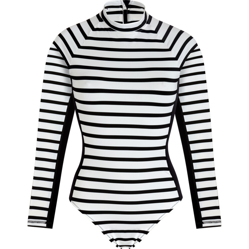 Women UV Protection One-Piece Rashguard Rayures 1