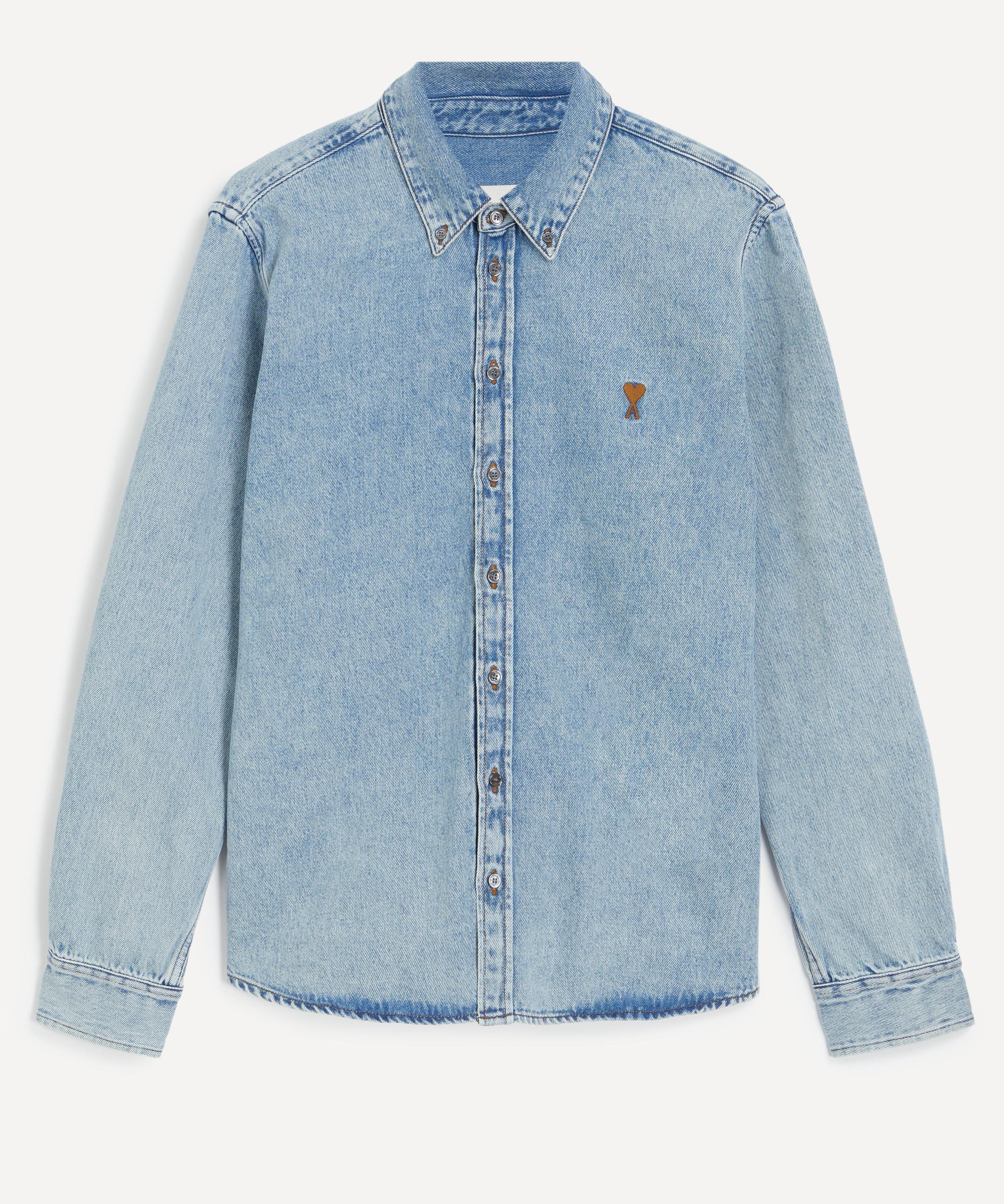 Blue Cotton Ami de Coeur Denim Shirt - 1