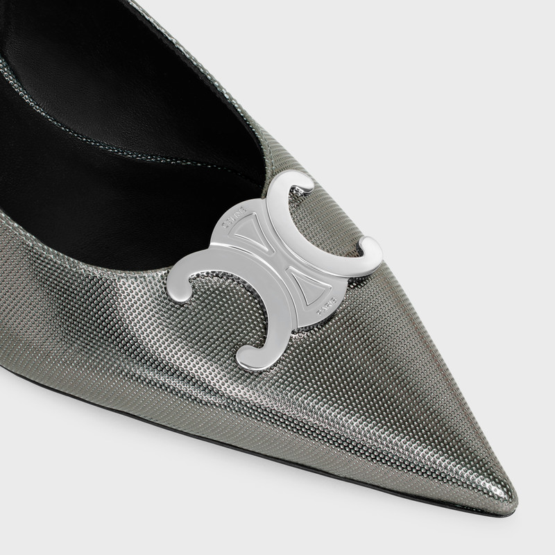 CELINE ALMA TRIOMPHE SLINGBACK in GRAPHIC METALIZED CALFSKIN 4
