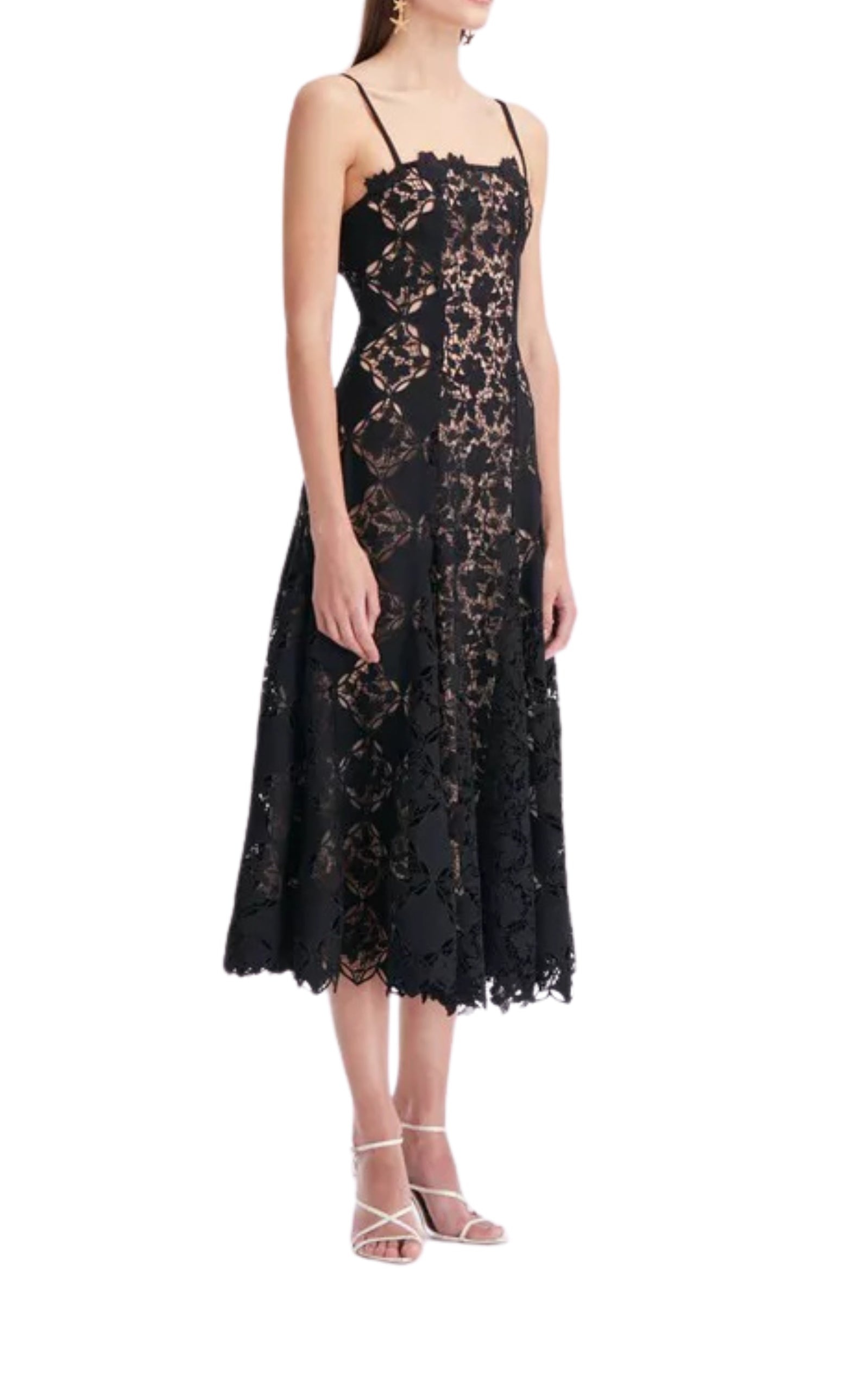Guipure Lace Midi Dress - 4