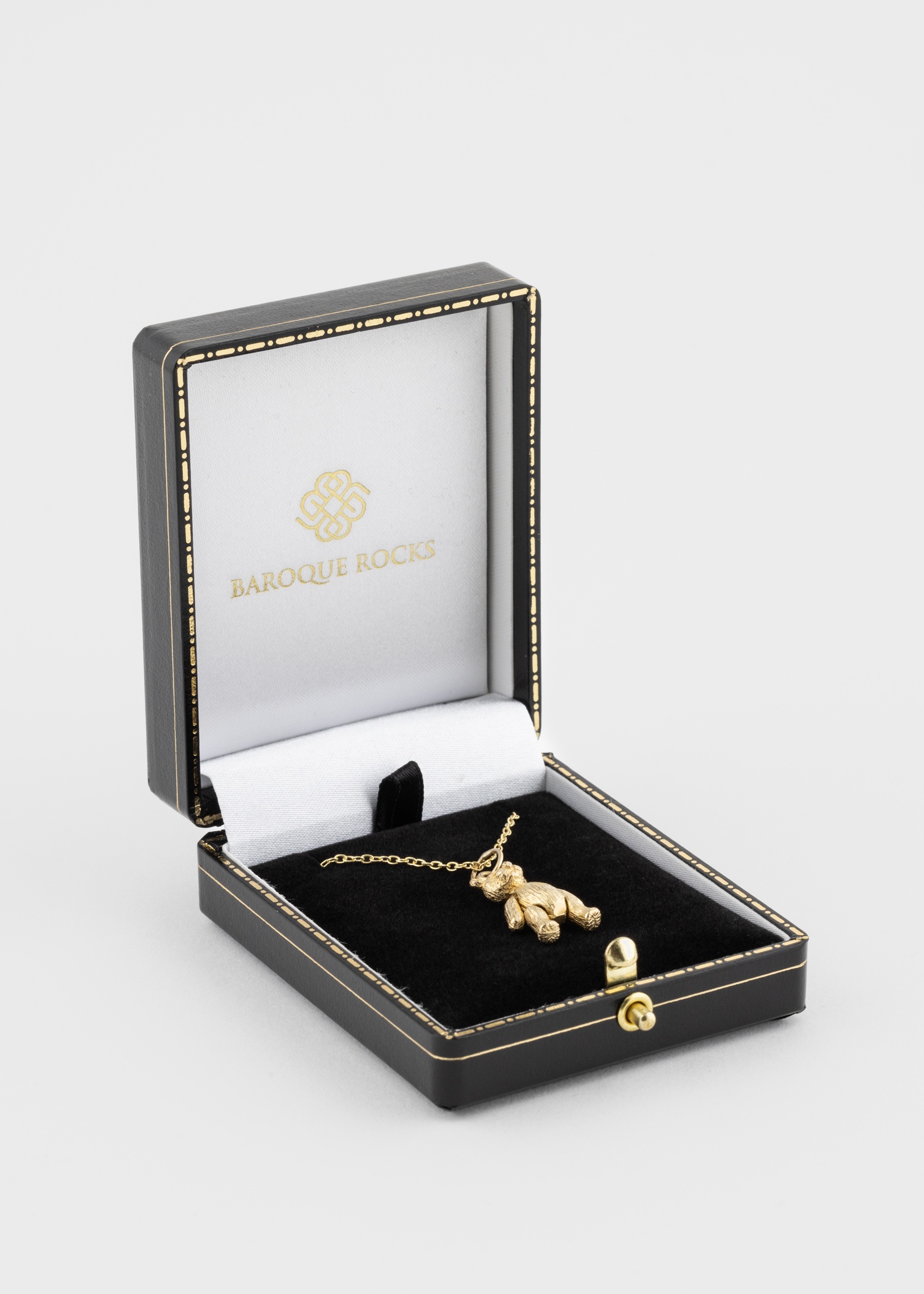 'Artfully Articulated Bear' Vintage Gold Necklace by Baroque Rocks - 4