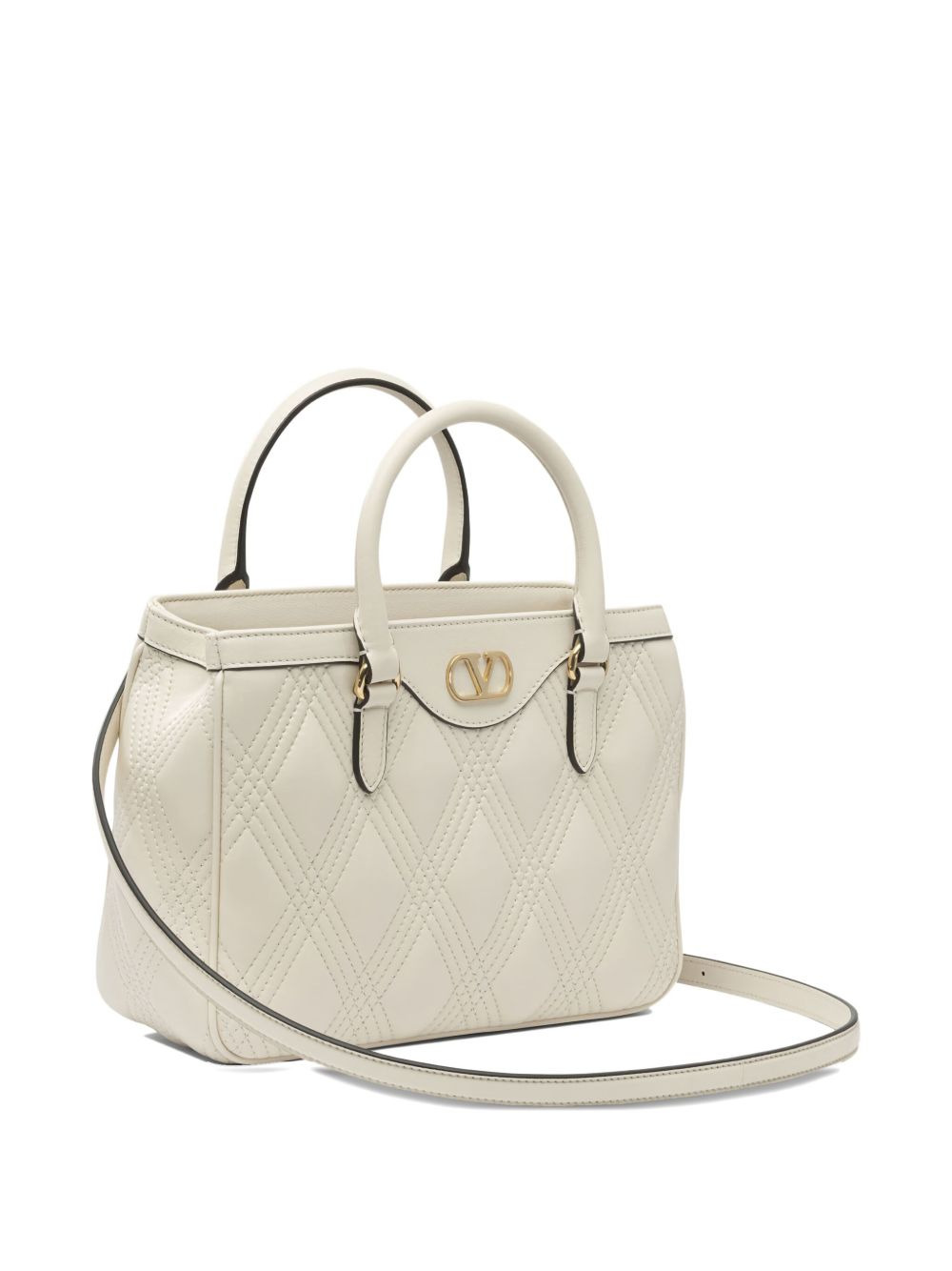 v-logo quilted shoulder bag - 3