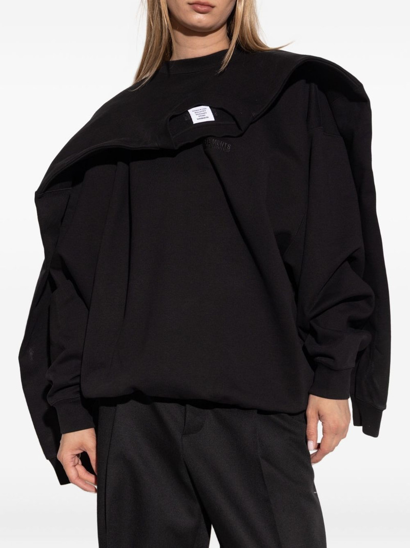 VETEMENTS layered cotton sweatshirt outlook