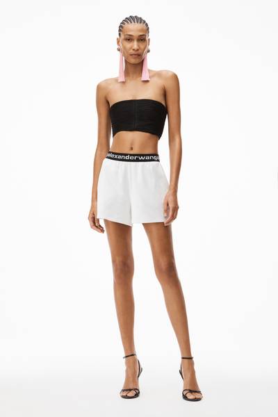 Alexander Wang LOGO ELASTIC SHORT IN STRETCH CORDUROY outlook