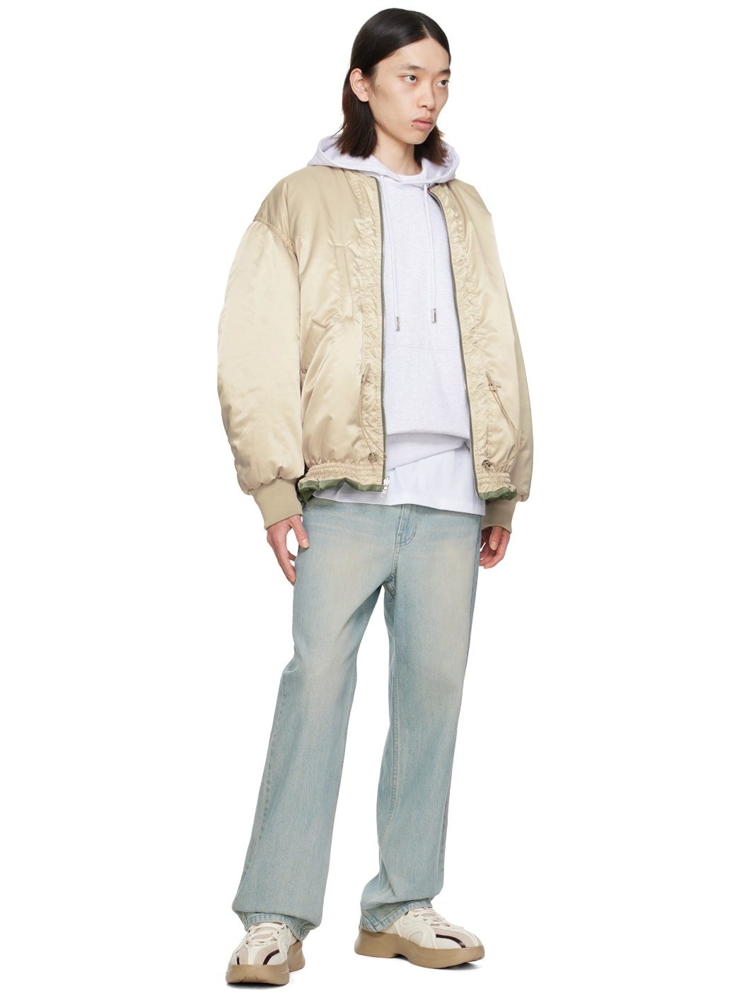 Khaki MA-1 Reversible Bomber Jacket - 4