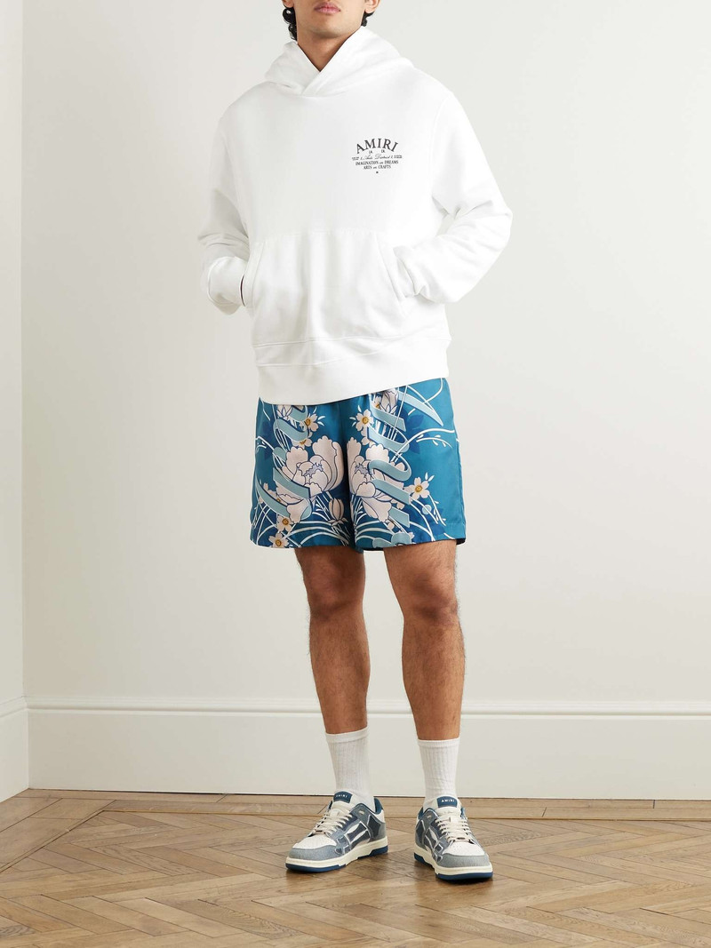 AMIRI Logo-Appliquéd Embroidered Cotton-Jersey Hoodie outlook