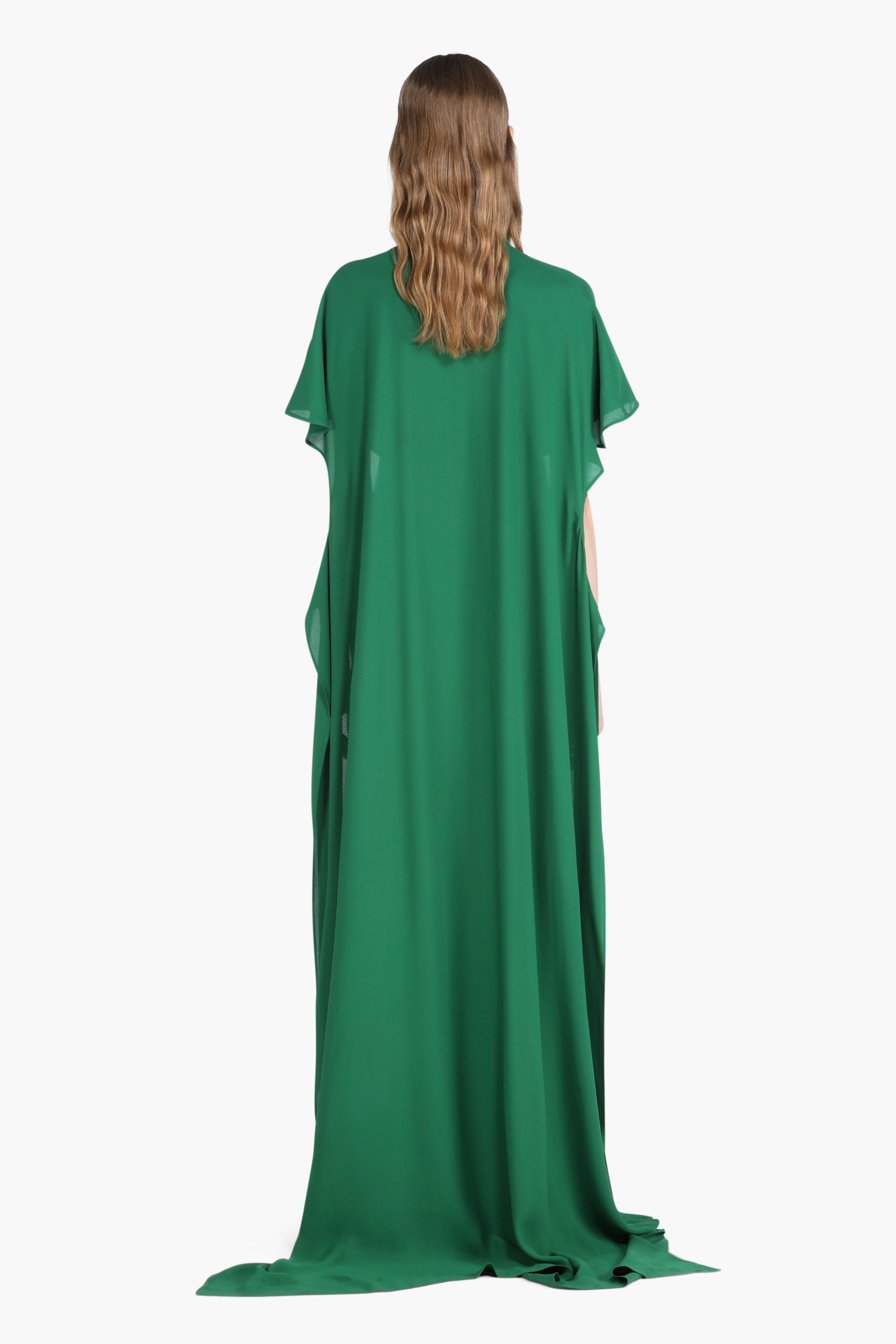 CAPE-DETAIL MAXI DRESS - 2
