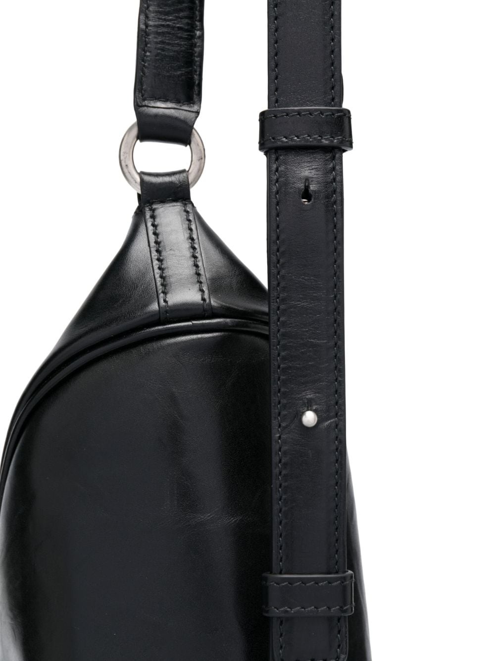 logo-embossed leather belt bag - 4