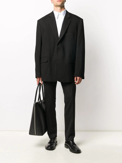 BALENCIAGA pinstripe single-breasted blazer outlook