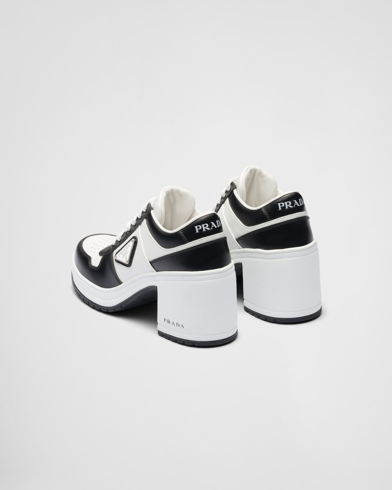 Downtown high-heeled leather sneakers 5