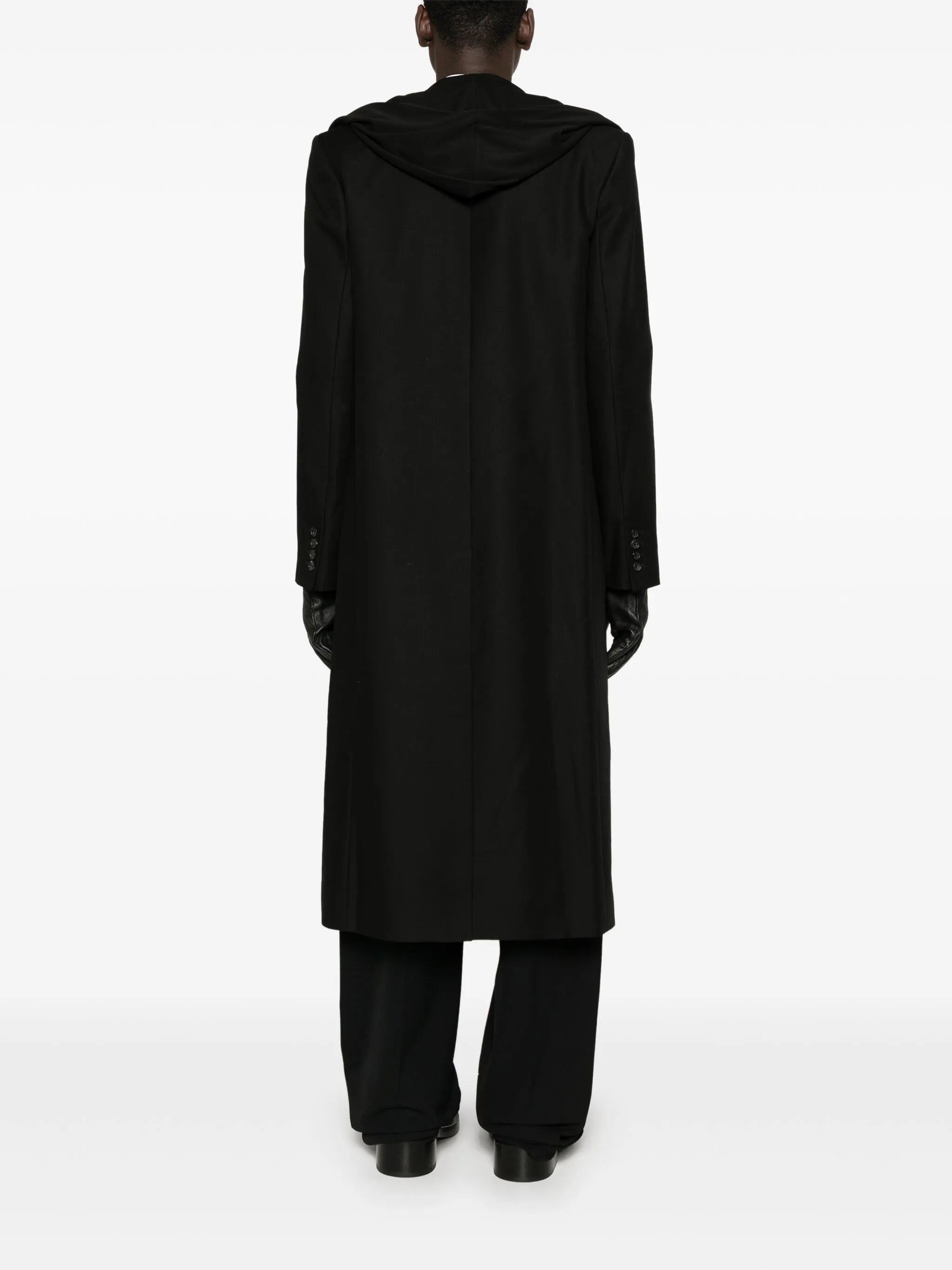 draped-detail coat - 5