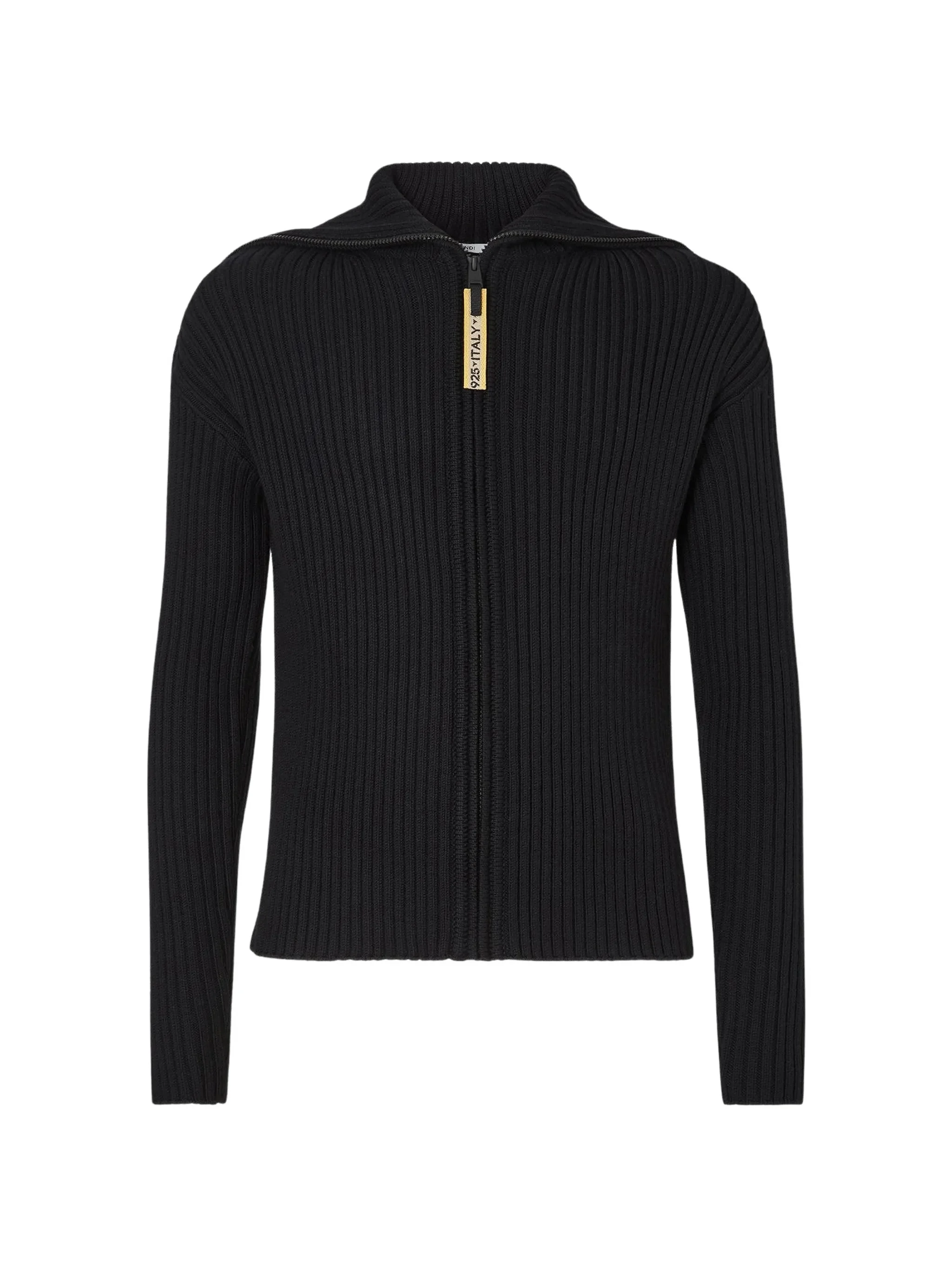 Fendi Ribbed-knit Zip-up Sweater - 1